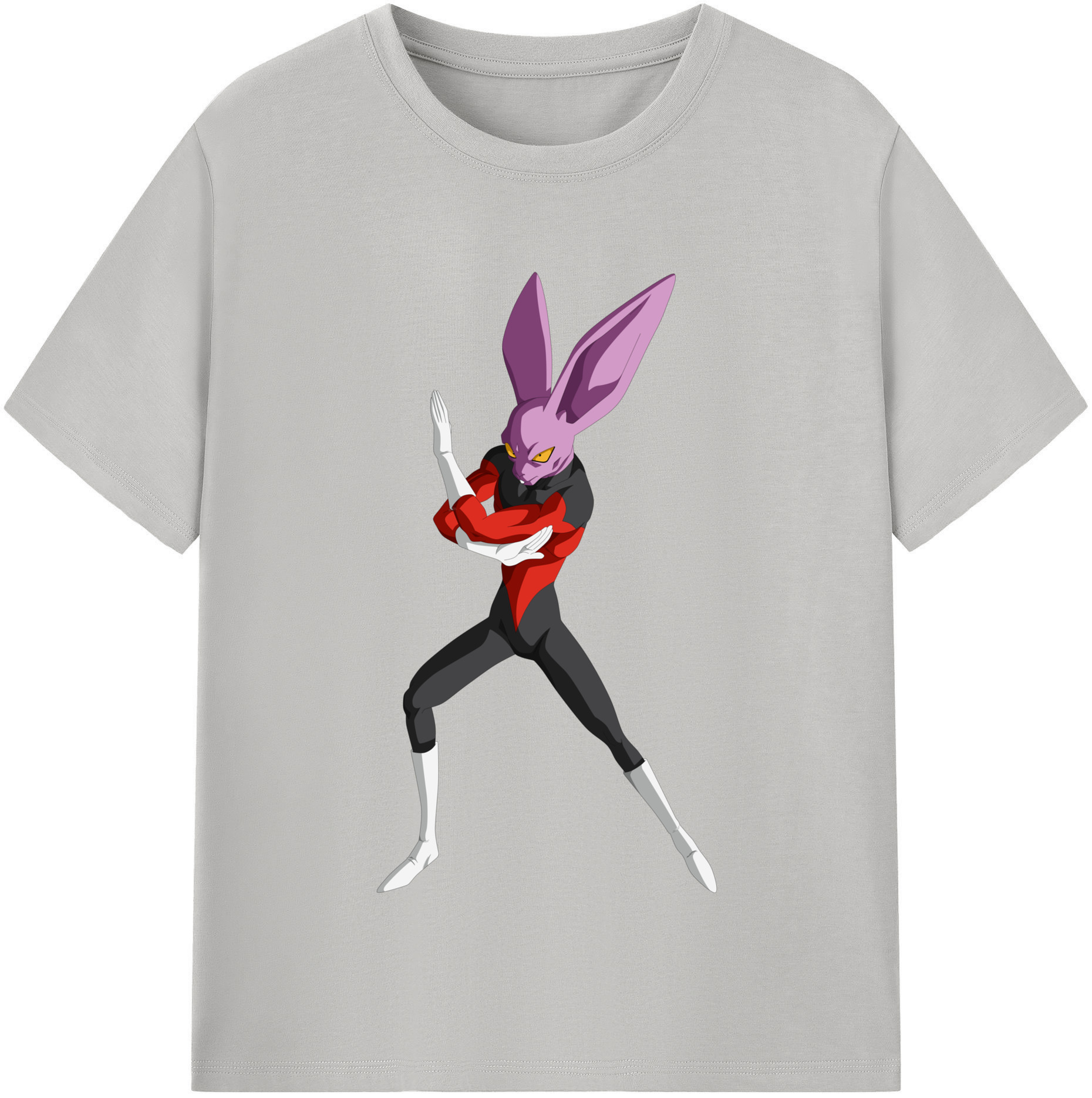 （画像用） ドラゴンボール ビルス 破壊神ビルス DRAGON BALL Beerus Birusu 綿100％半袖Tシャツ（フロントプリント）