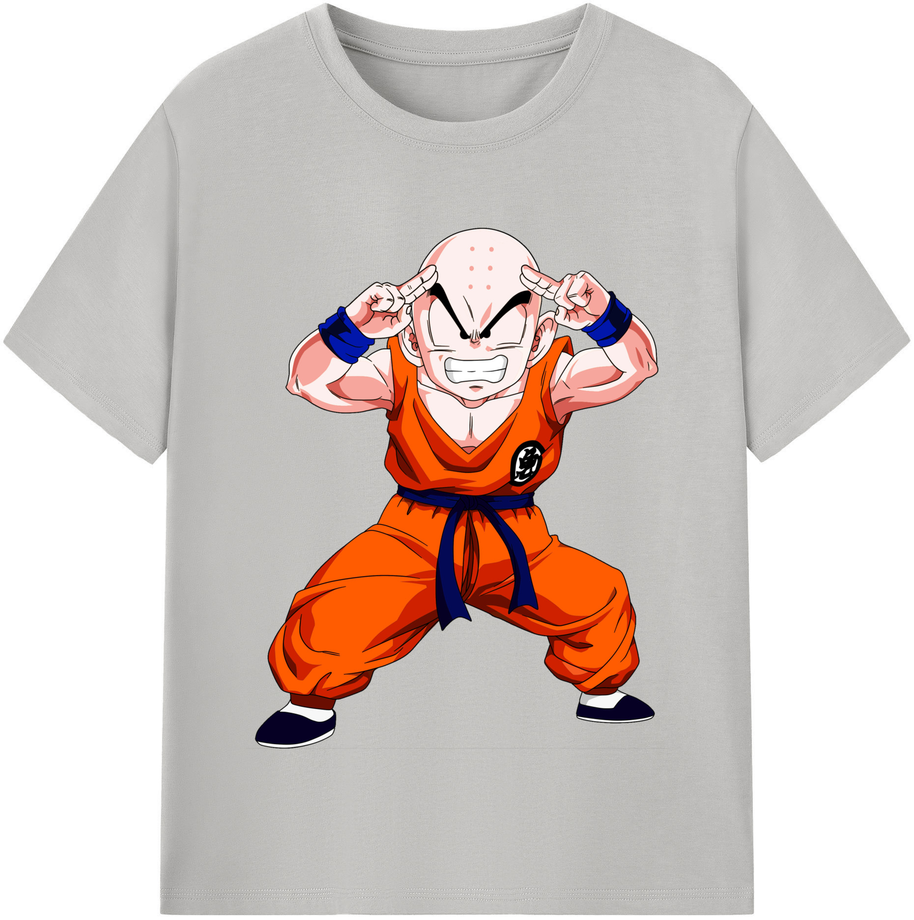 （画像用） ドラゴンボール クリリン DRAGON BALL krillin 綿100％半袖Tシャツ（フロントプリント）