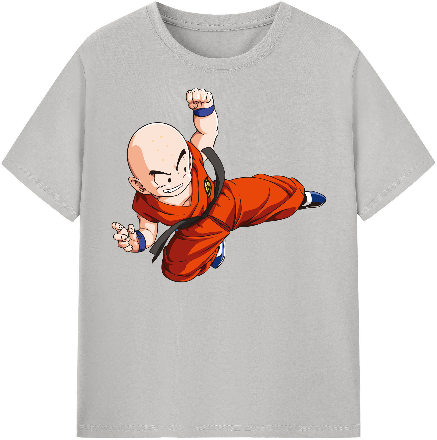 （画像用） ドラゴンボール クリリン DRAGON BALL krillin 綿100％半袖Tシャツ（フロントプリント）