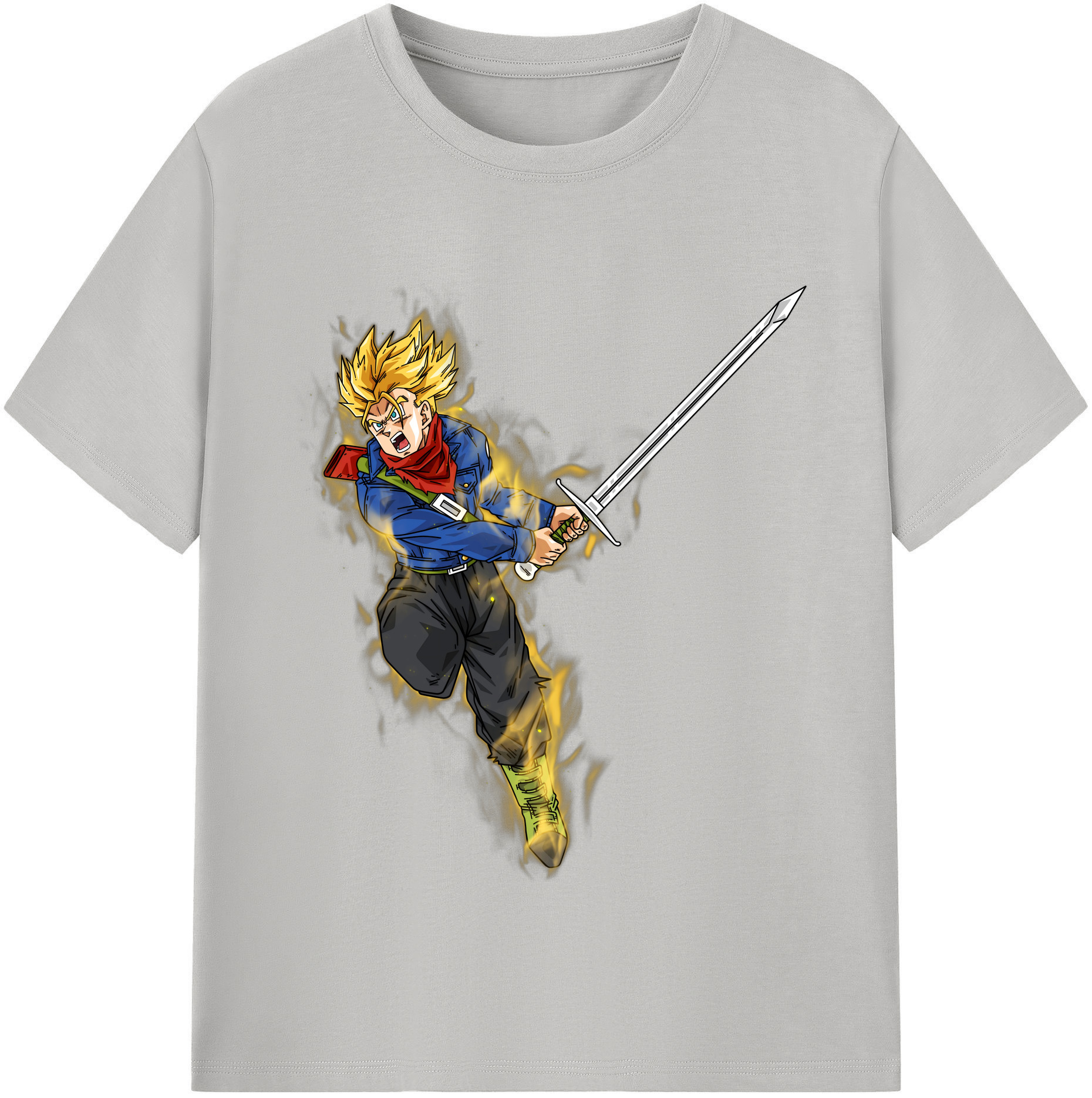 （画像用） ドラゴンボール トランクス（Torankusu）DRAGON BALL Trunks 綿100％半袖Tシャツ（フロントプリント）