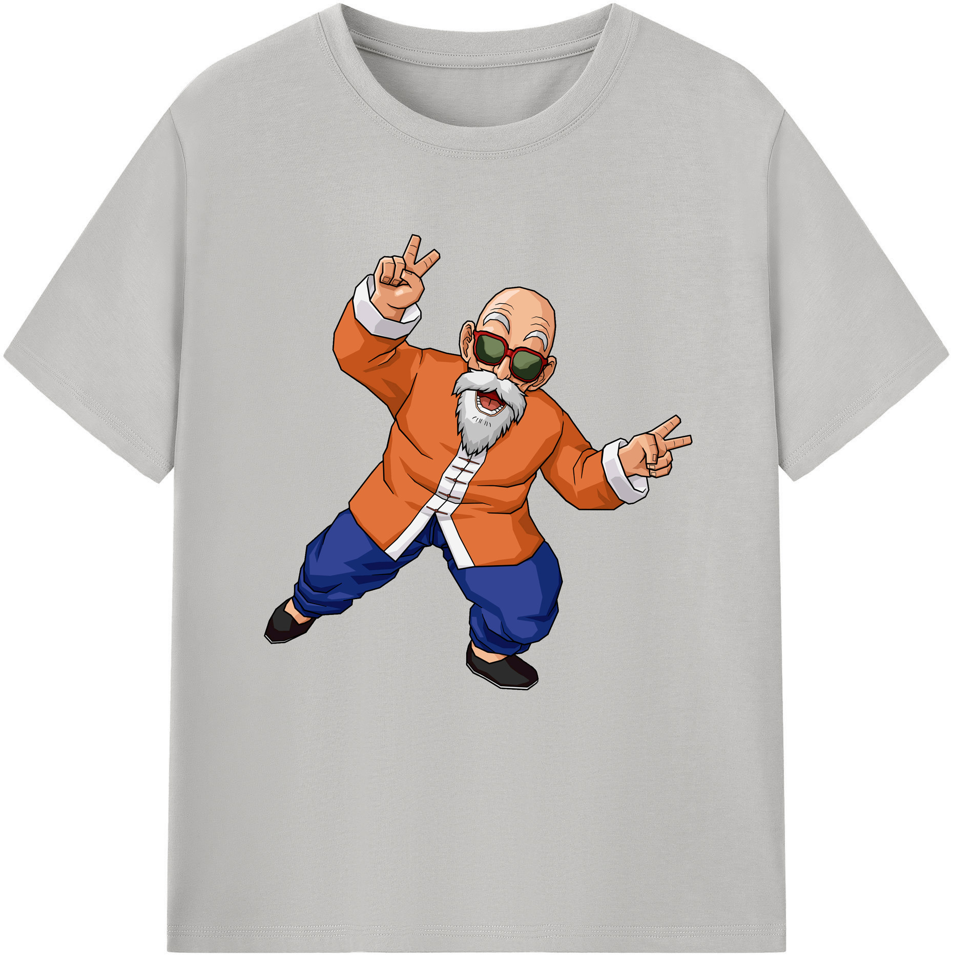 （画像用） ドラゴンボール 亀仙人（かめせんにん） DRAGON BALL Master Roshi Kame Sennin 綿100％半袖Tシャツ（フロントプリント）