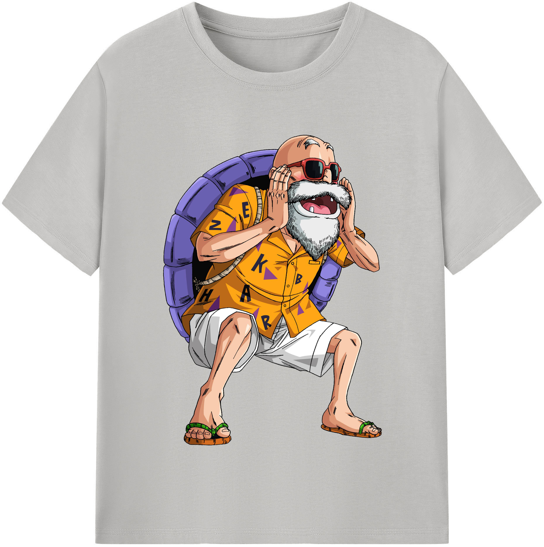 （画像用） ドラゴンボール 亀仙人（かめせんにん） DRAGON BALL Master Roshi Kame Sennin 綿100％半袖Tシャツ（フロントプリント）