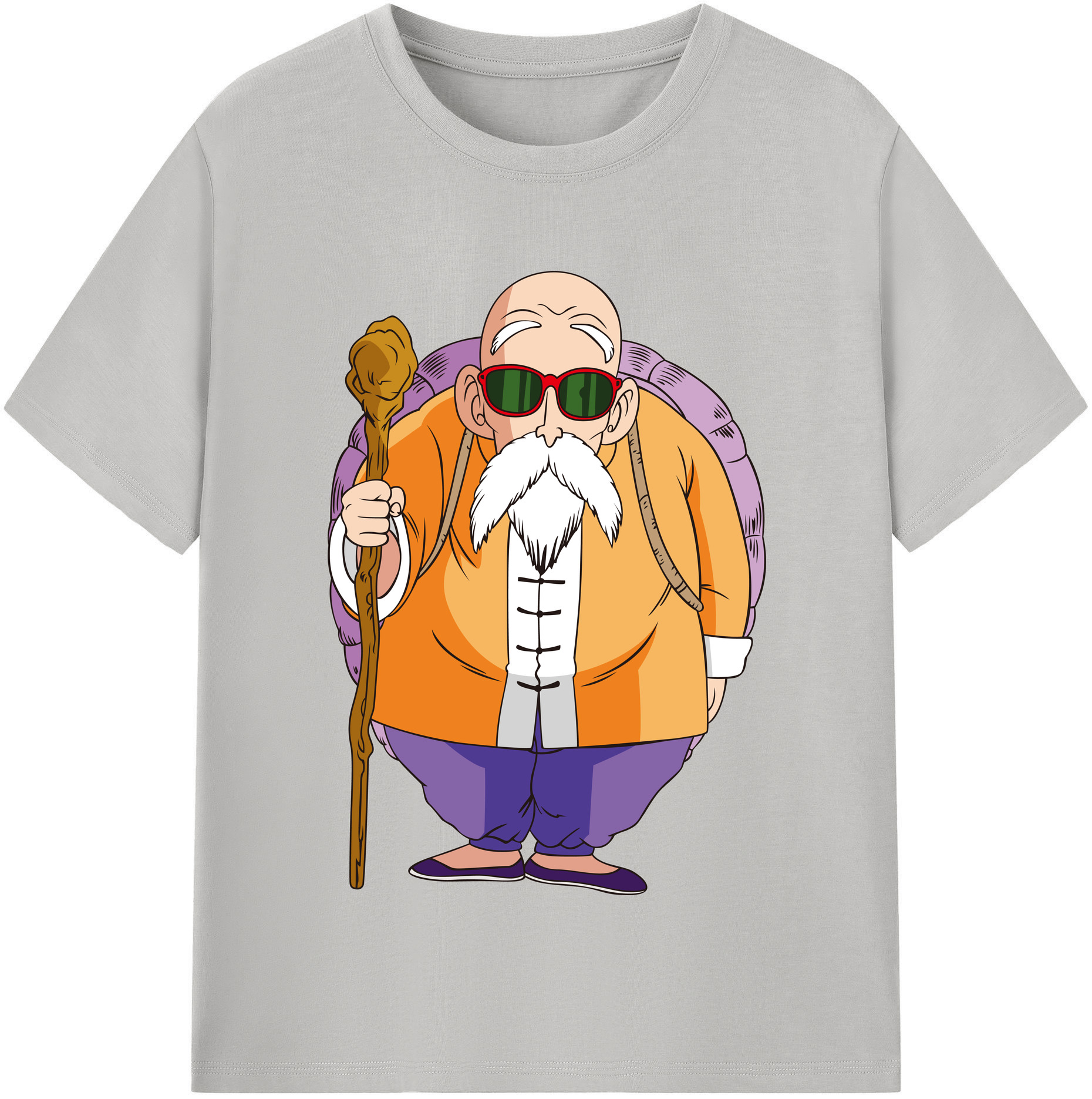 （画像用） ドラゴンボール 亀仙人（かめせんにん） DRAGON BALL Master Roshi Kame Sennin 綿100％半袖Tシャツ（フロントプリント）