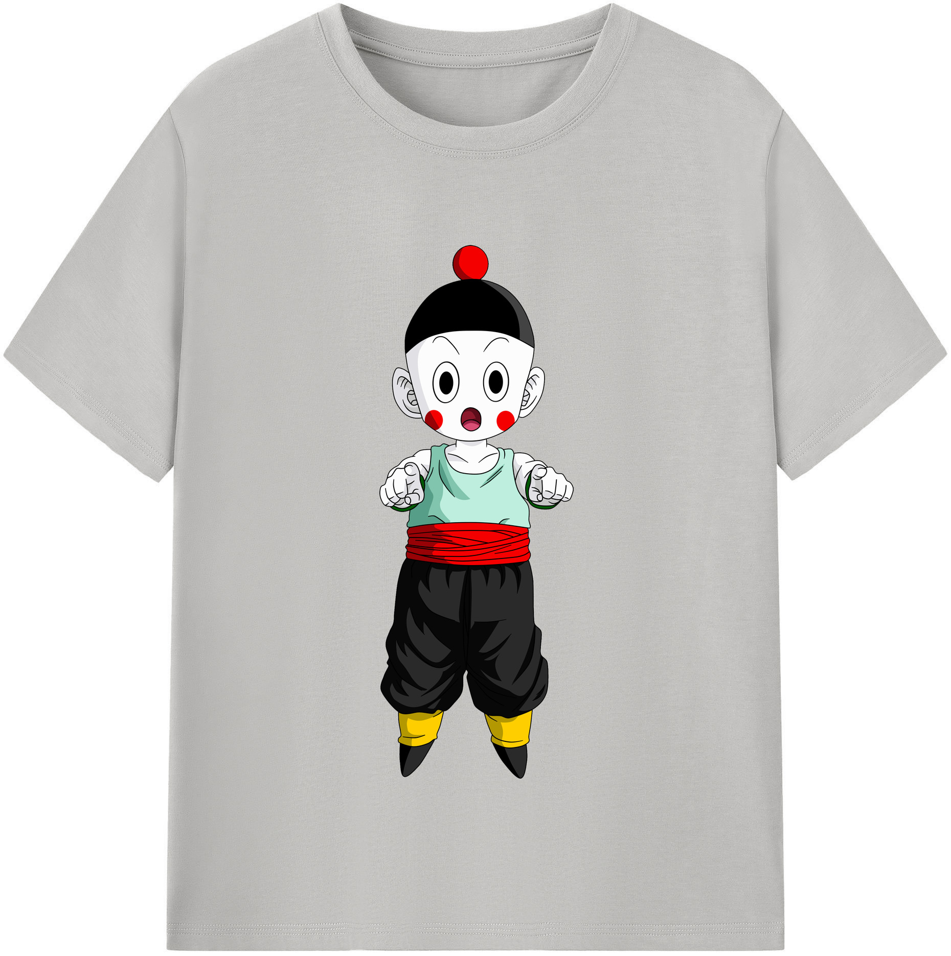 （画像用） ドラゴンボール 餃子（チャオズ）DRAGON BALL Chaoz 綿100％半袖Tシャツ（フロントプリント）