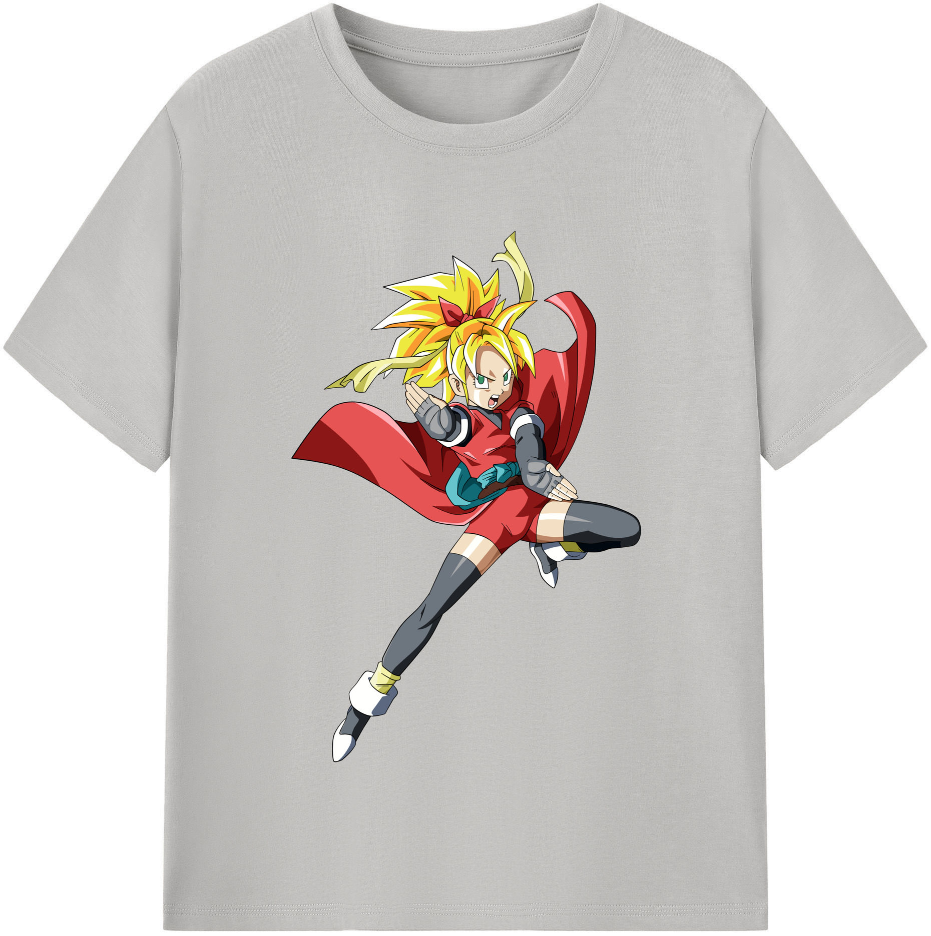 （画像用） ドラゴンボール カリフラ DRAGON BALL Caulifla 綿100％半袖Tシャツ（フロントプリント）