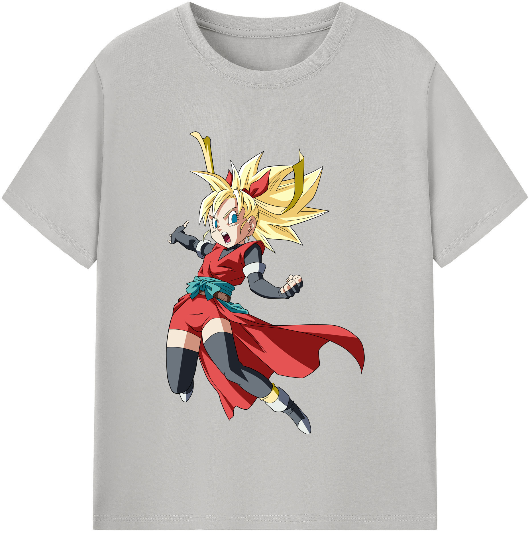 （画像用） ドラゴンボール カリフラ DRAGON BALL Caulifla 綿100％半袖Tシャツ（フロントプリント）