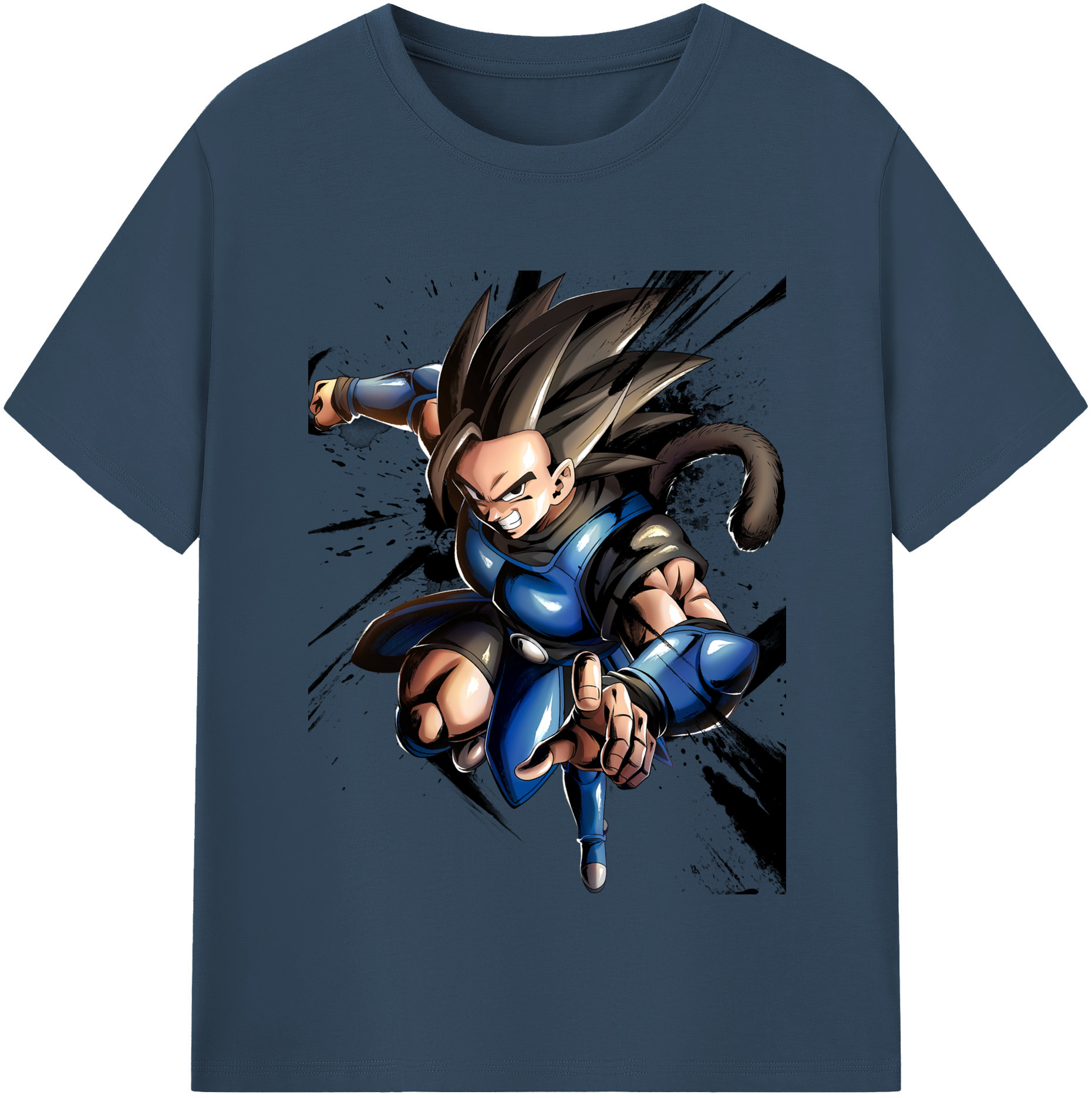 （画像用） ドラゴンボール ベジータ四世（Bejīta Yonsei）DRAGON BALL Vegeta IV 綿100％半袖Tシャツ（フロントプリント）