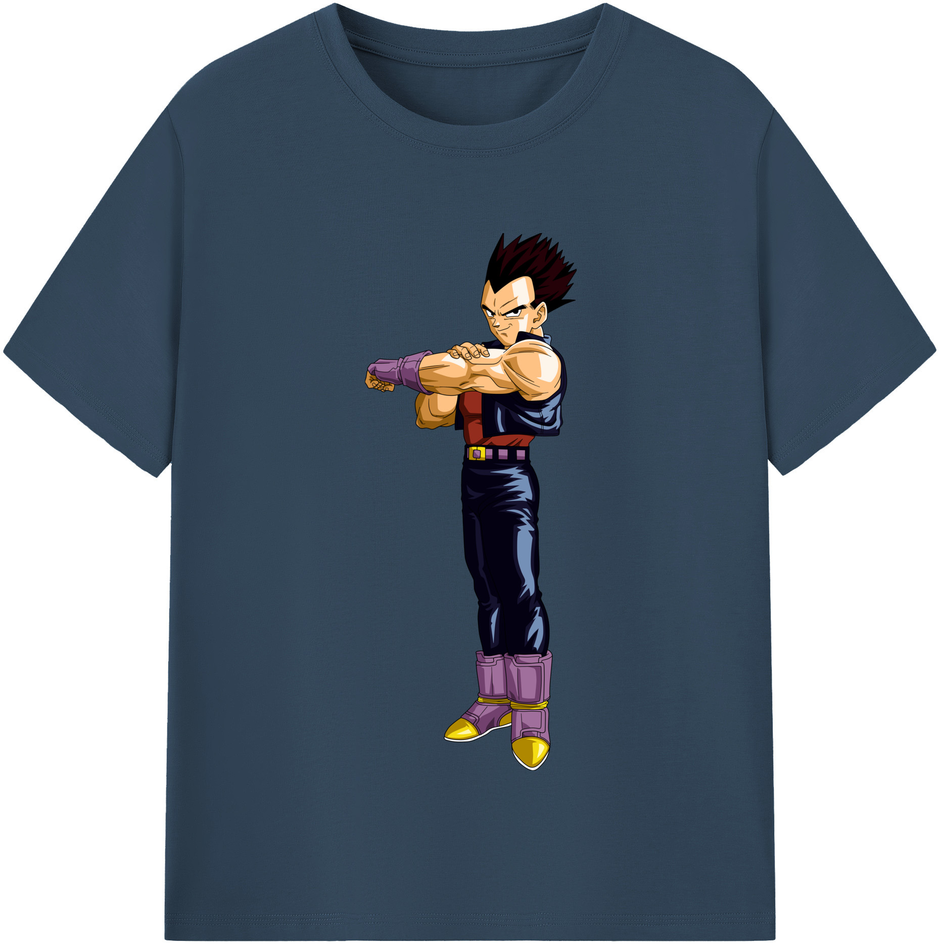 （画像用） ドラゴンボール ベジータ四世（Bejīta Yonsei）DRAGON BALL Vegeta IV 綿100％半袖Tシャツ（フロントプリント）