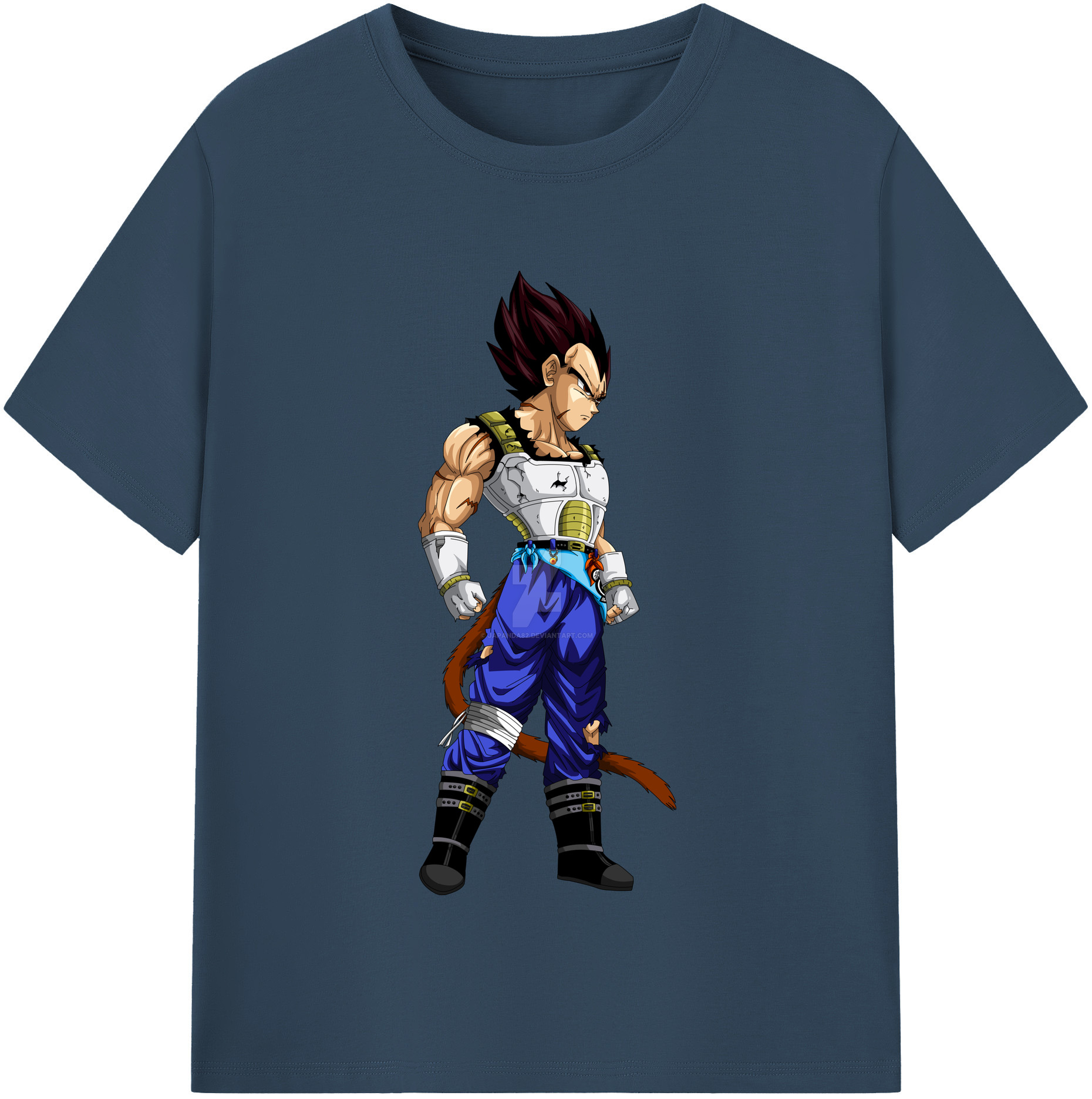 （画像用） ドラゴンボール ベジータ四世（Bejīta Yonsei）DRAGON BALL Vegeta IV 綿100％半袖Tシャツ（フロントプリント）
