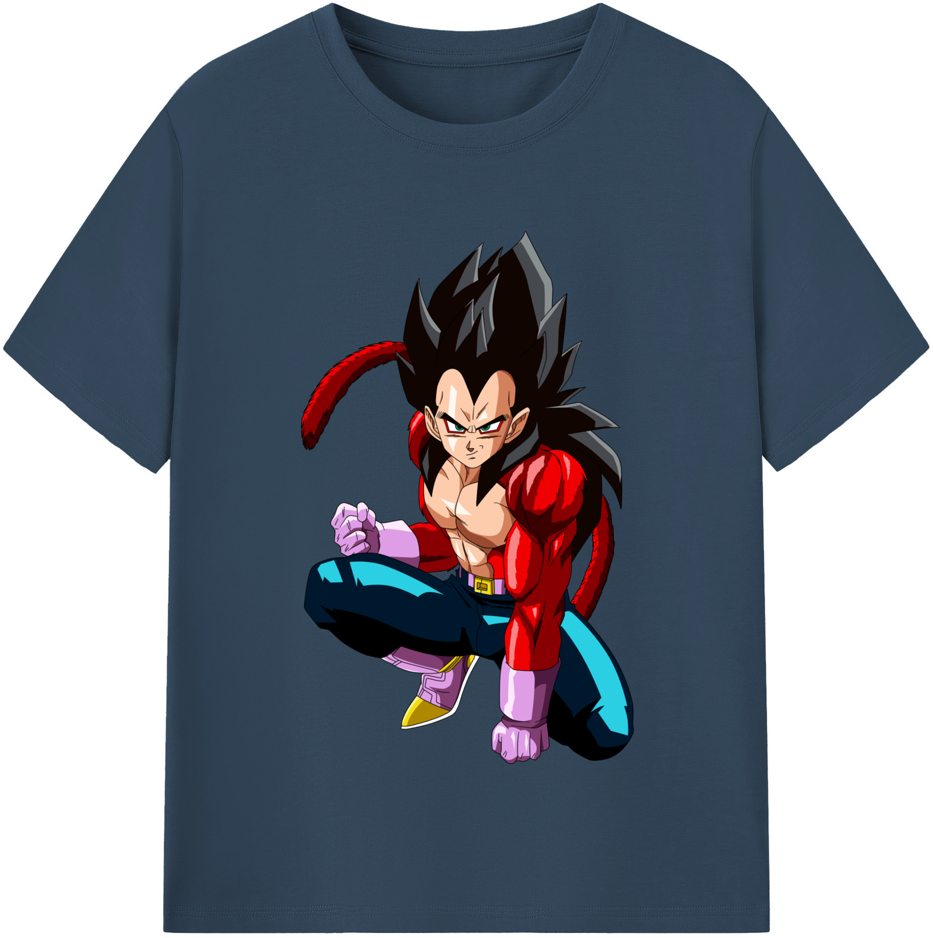 （画像用） ドラゴンボール ベジータ四世（Bejīta Yonsei）DRAGON BALL Vegeta IV 綿100％半袖Tシャツ（フロントプリント）