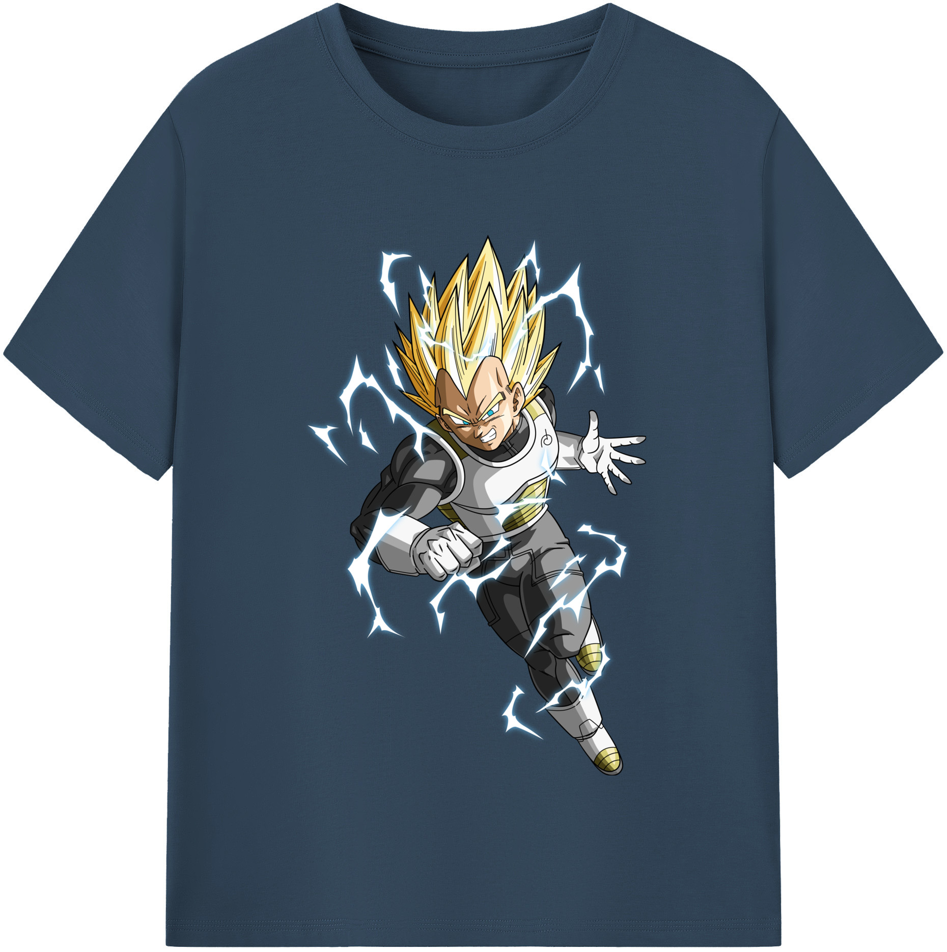 （画像用） ドラゴンボール ベジータ四世（Bejīta Yonsei）DRAGON BALL Vegeta IV 綿100％半袖Tシャツ（フロントプリント）