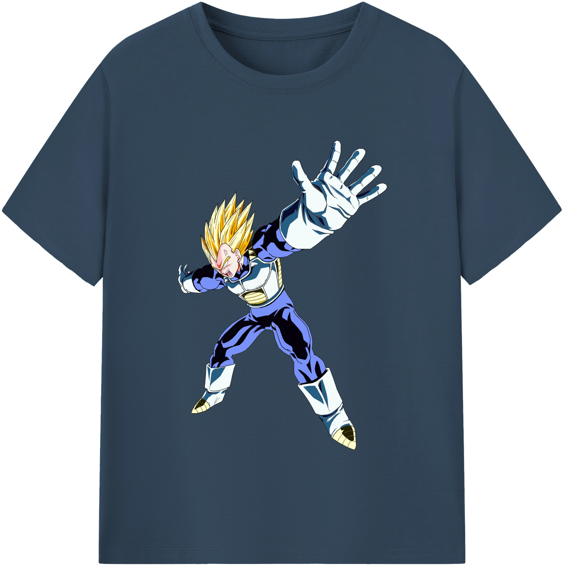 （画像用） ドラゴンボール ベジータ四世（Bejīta Yonsei）DRAGON BALL Vegeta IV 綿100％半袖Tシャツ（フロントプリント）