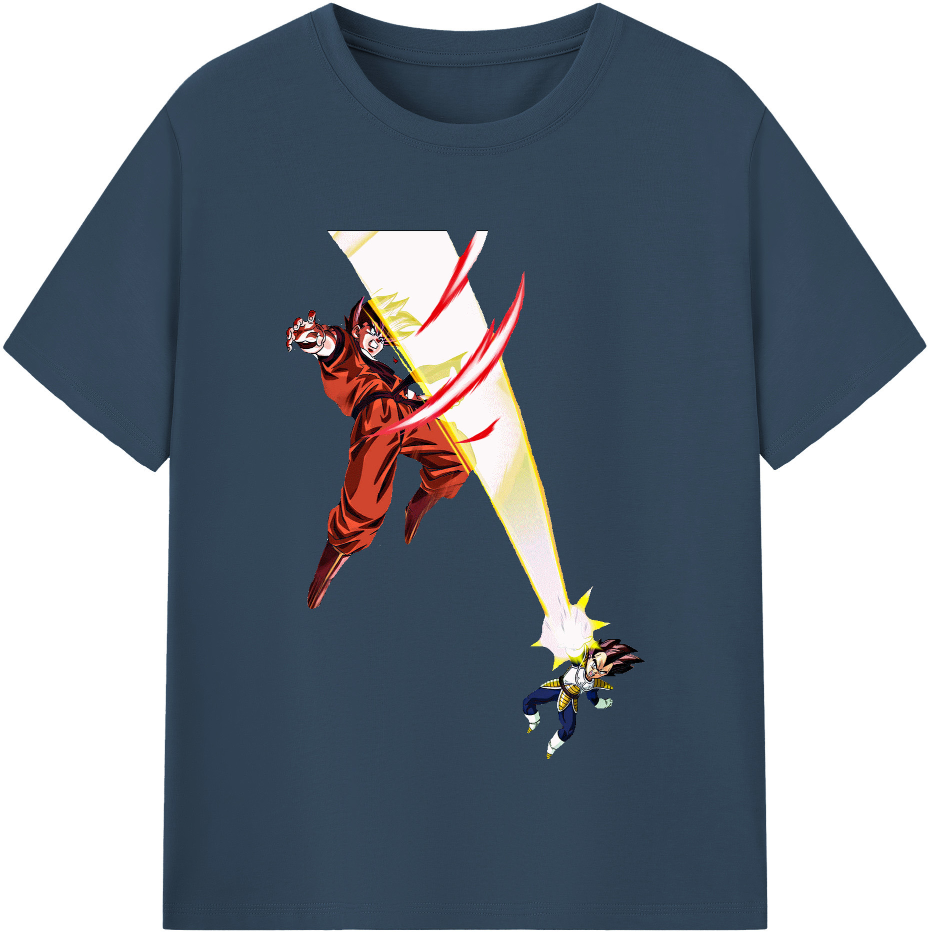 （画像用） ドラゴンボール ベジータ四世（Bejīta Yonsei）DRAGON BALL Vegeta IV 綿100％半袖Tシャツ（フロントプリント）
