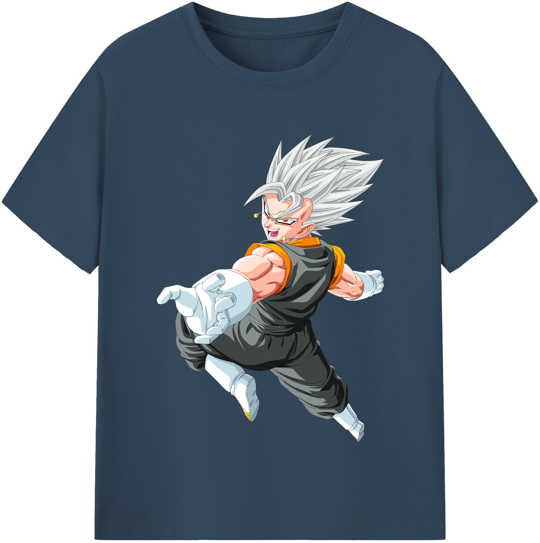 （画像用） ドラゴンボール ベジータ四世（Bejīta Yonsei）DRAGON BALL Vegeta IV 綿100％半袖Tシャツ（フロントプリント）