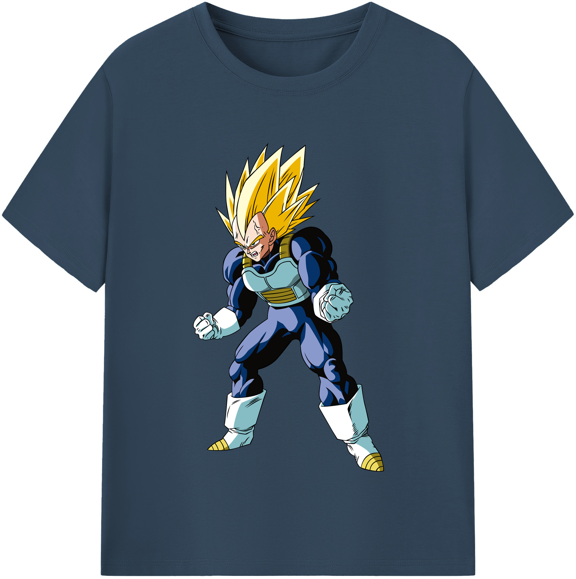（画像用） ドラゴンボール ベジータ四世（Bejīta Yonsei）DRAGON BALL Vegeta IV 綿100％半袖Tシャツ（フロントプリント）