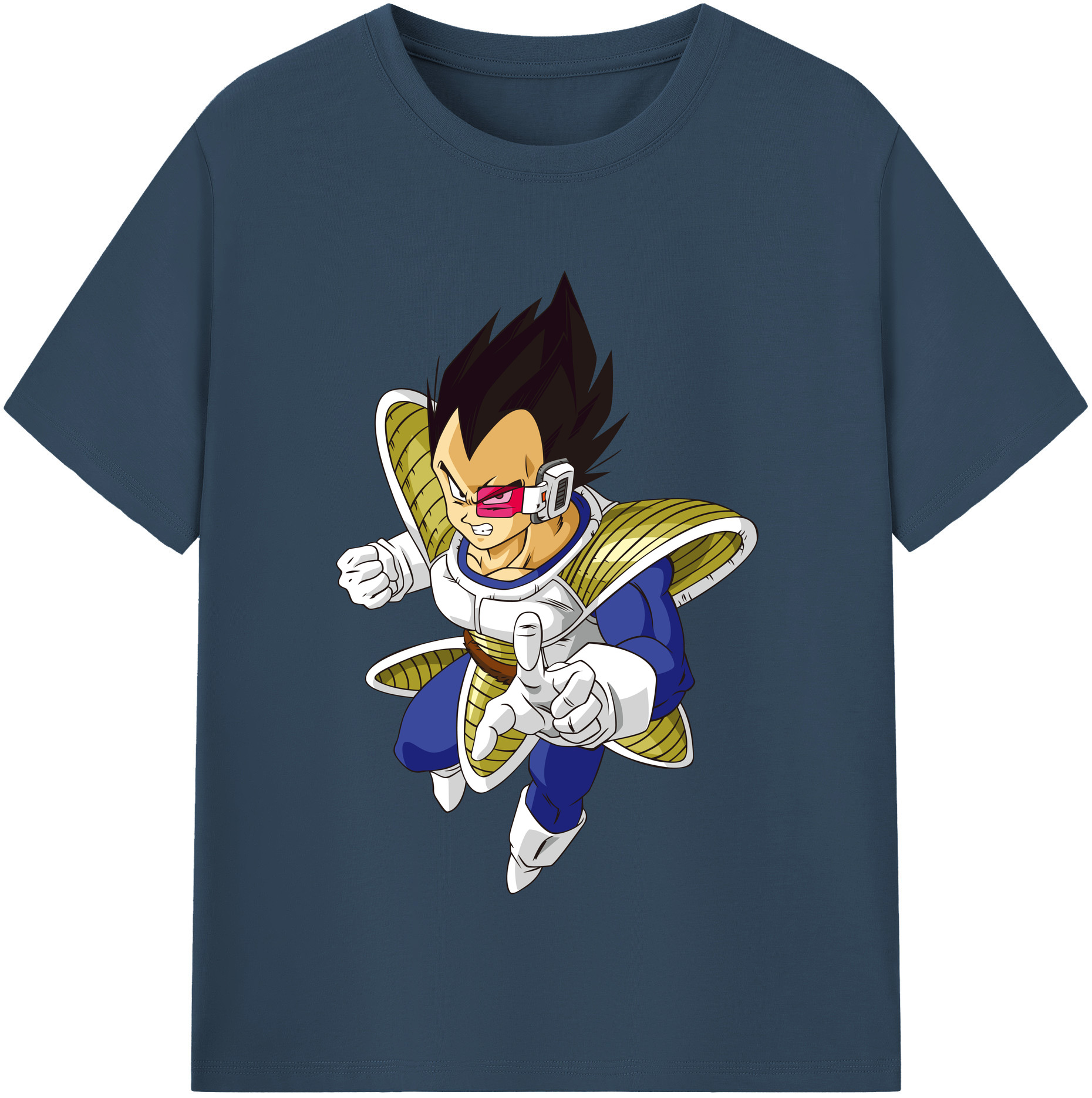 （画像用） ドラゴンボール ベジータ四世（Bejīta Yonsei）DRAGON BALL Vegeta IV 綿100％半袖Tシャツ（フロントプリント）