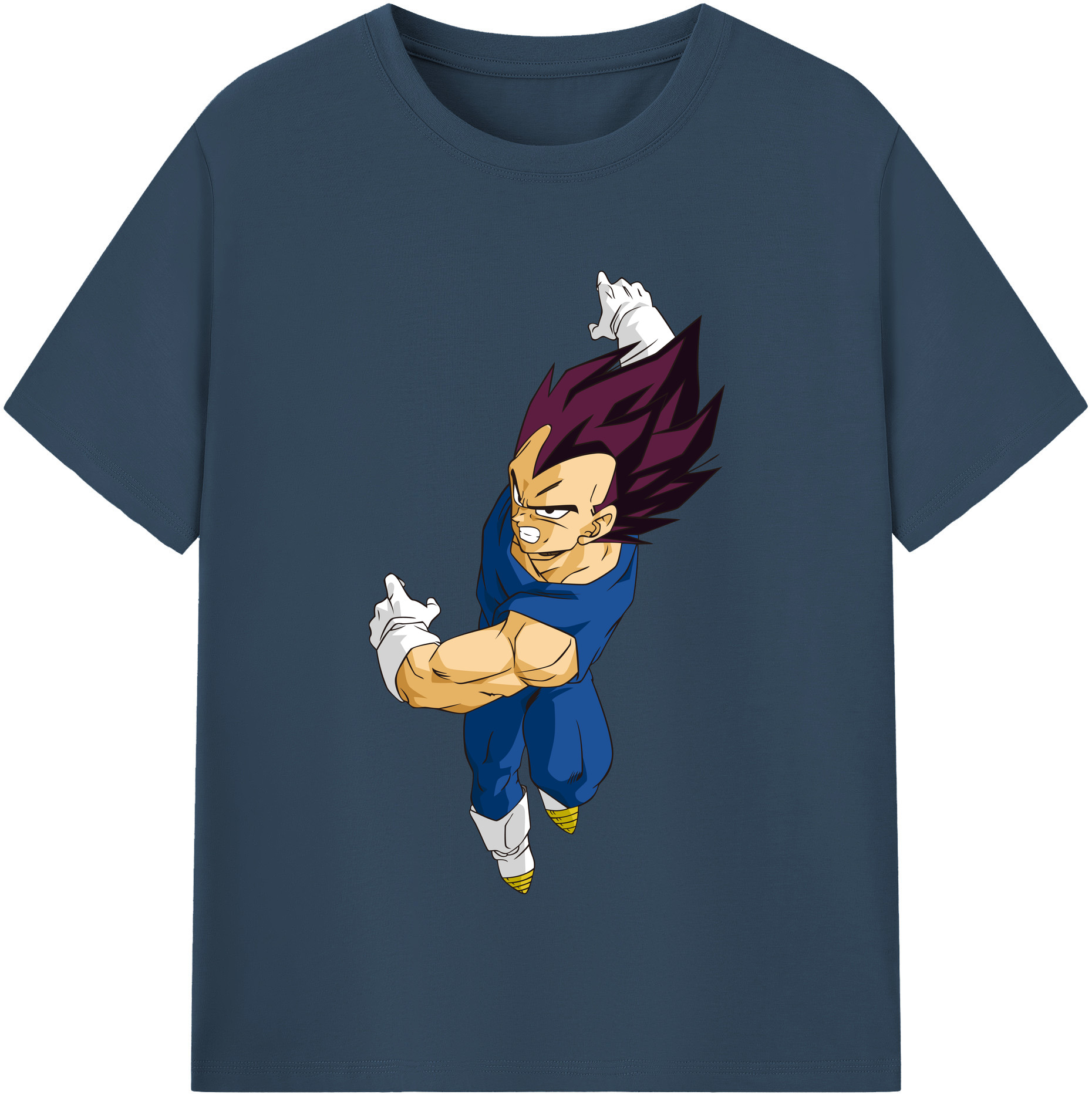 （画像用） ドラゴンボール ベジータ四世（Bejīta Yonsei）DRAGON BALL Vegeta IV 綿100％半袖Tシャツ（フロントプリント）