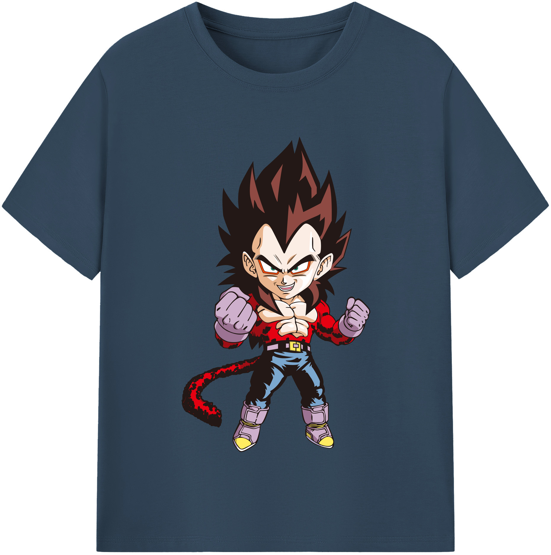 （画像用） ドラゴンボール ベジータ四世（Bejīta Yonsei）DRAGON BALL Vegeta IV 綿100％半袖Tシャツ（フロントプリント）