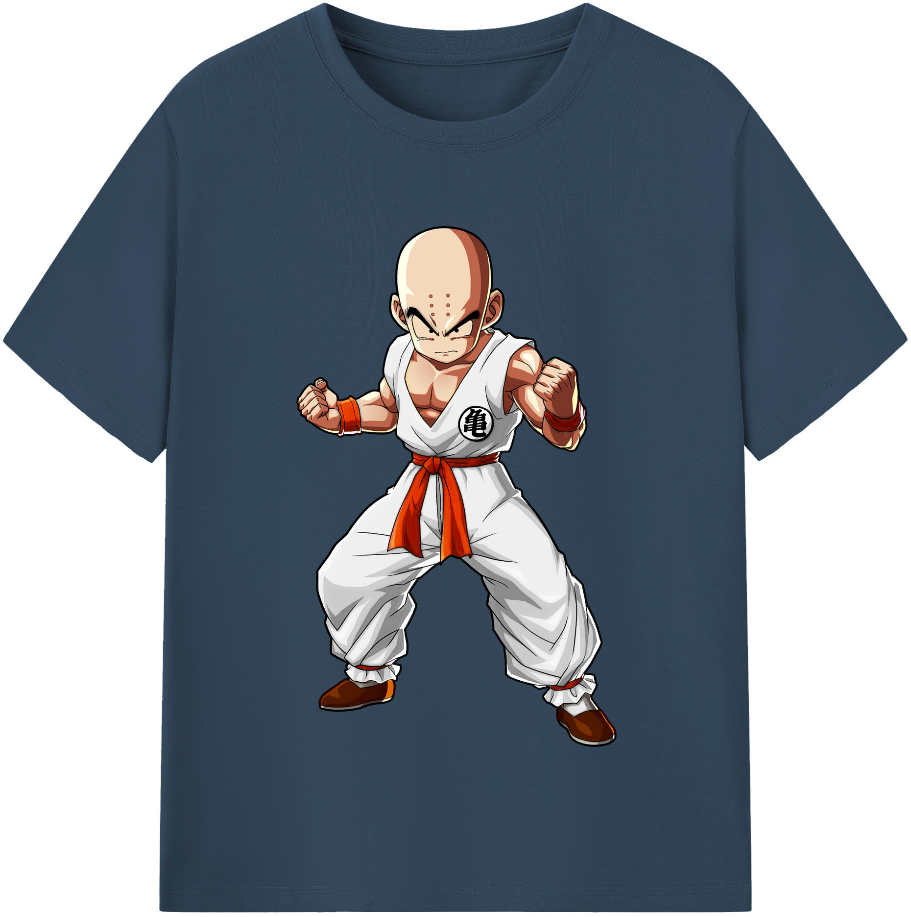 （画像用） ドラゴンボール クリリン DRAGON BALL krillin 綿100％半袖Tシャツ（フロントプリント）