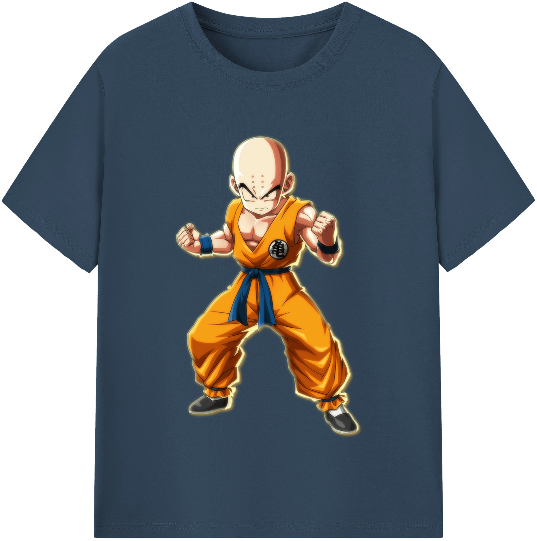 （画像用） ドラゴンボール クリリン DRAGON BALL krillin 綿100％半袖Tシャツ（フロントプリント）