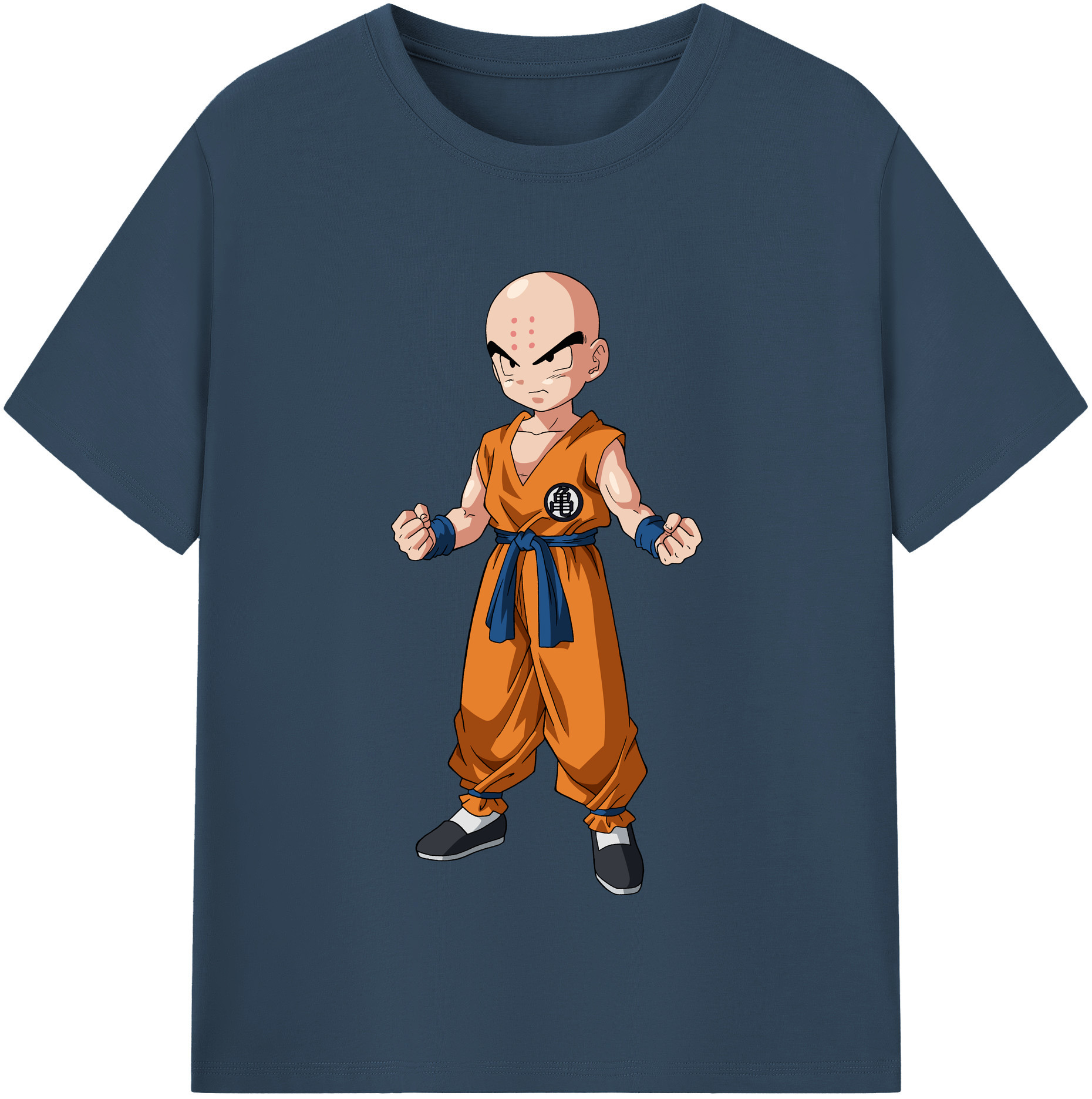 （画像用） ドラゴンボール クリリン DRAGON BALL krillin 綿100％半袖Tシャツ（フロントプリント）