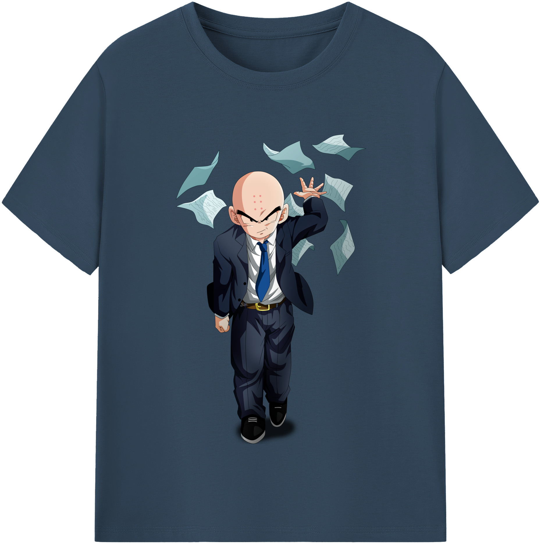 （画像用） ドラゴンボール クリリン DRAGON BALL krillin 綿100％半袖Tシャツ（フロントプリント）