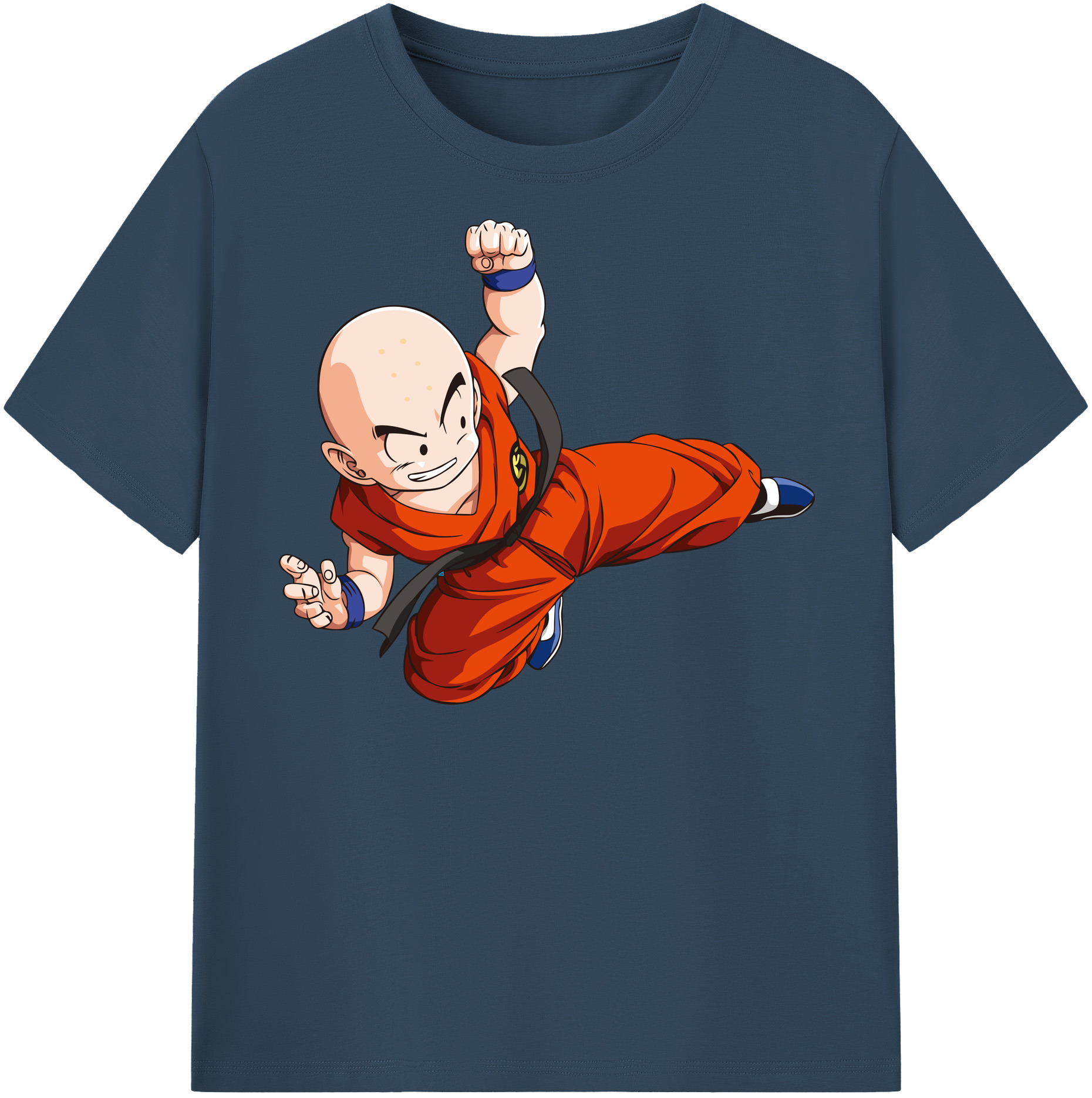 （画像用） ドラゴンボール クリリン DRAGON BALL krillin 綿100％半袖Tシャツ（フロントプリント）