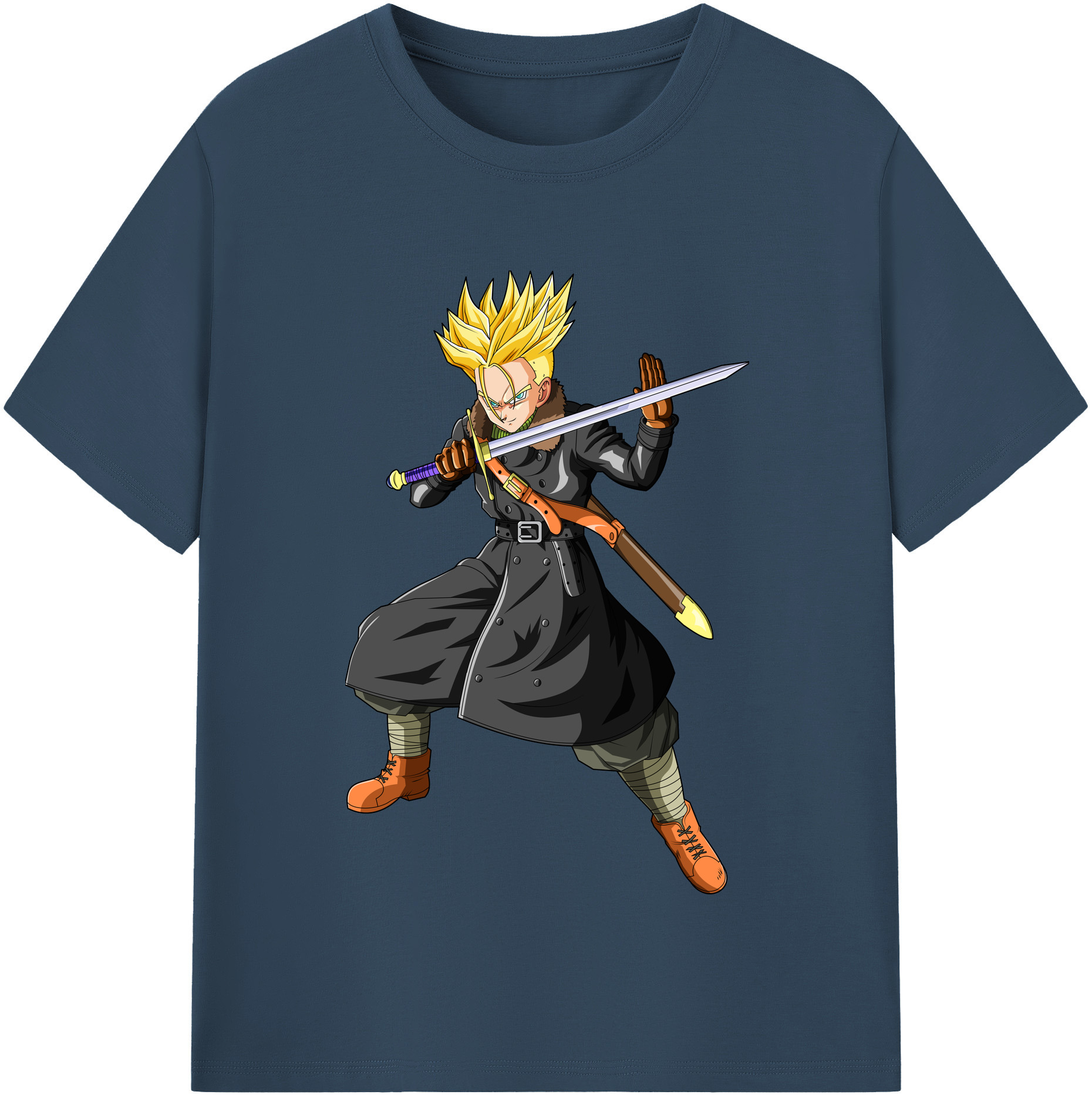 （画像用） ドラゴンボール トランクス（Torankusu）DRAGON BALL Trunks 綿100％半袖Tシャツ（フロントプリント）