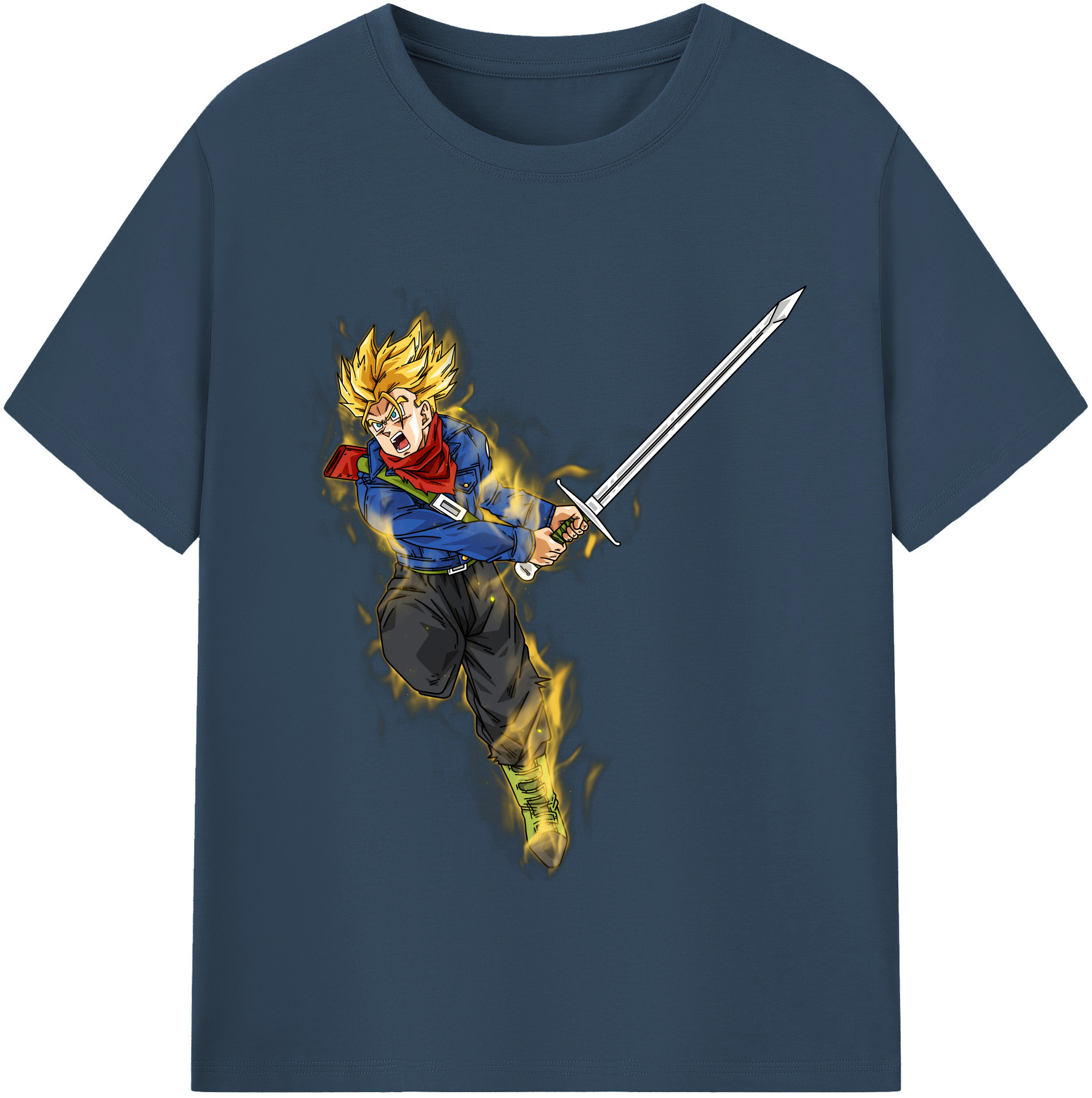 （画像用） ドラゴンボール トランクス（Torankusu）DRAGON BALL Trunks 綿100％半袖Tシャツ（フロントプリント）