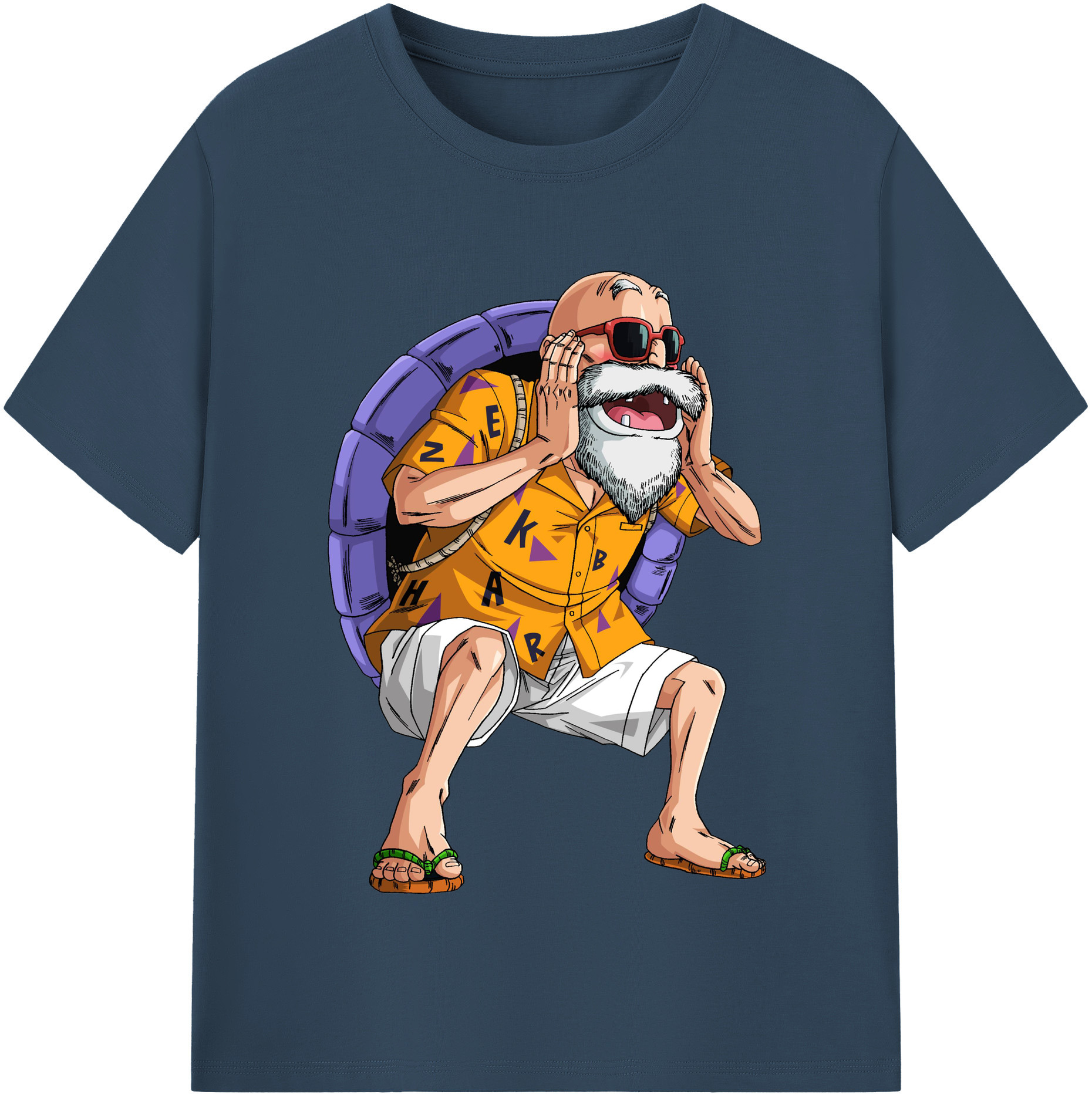 （画像用） ドラゴンボール 亀仙人（かめせんにん） DRAGON BALL Master Roshi Kame Sennin 綿100％半袖Tシャツ（フロントプリント）