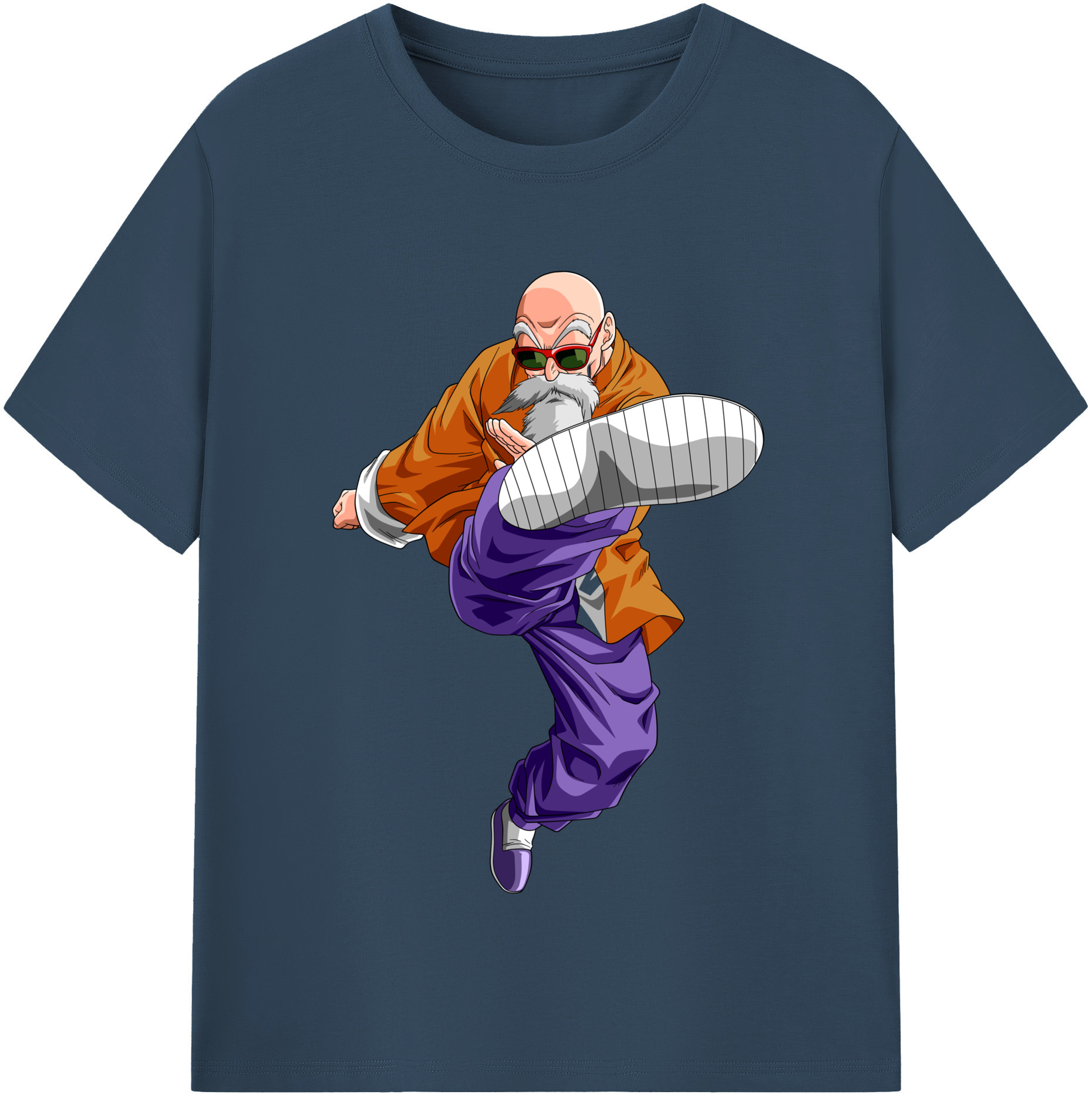 （画像用） ドラゴンボール 亀仙人（かめせんにん） DRAGON BALL Master Roshi Kame Sennin 綿100％半袖Tシャツ（フロントプリント）