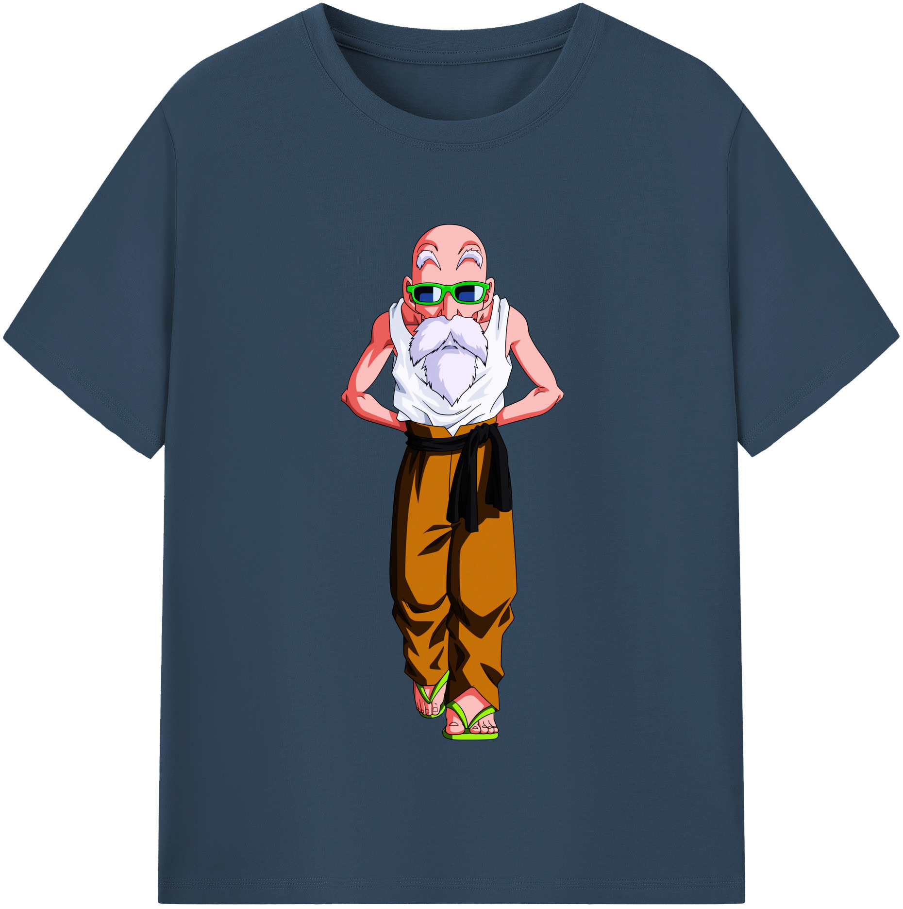 （画像用） ドラゴンボール 亀仙人（かめせんにん） DRAGON BALL Master Roshi Kame Sennin 綿100％半袖Tシャツ（フロントプリント）