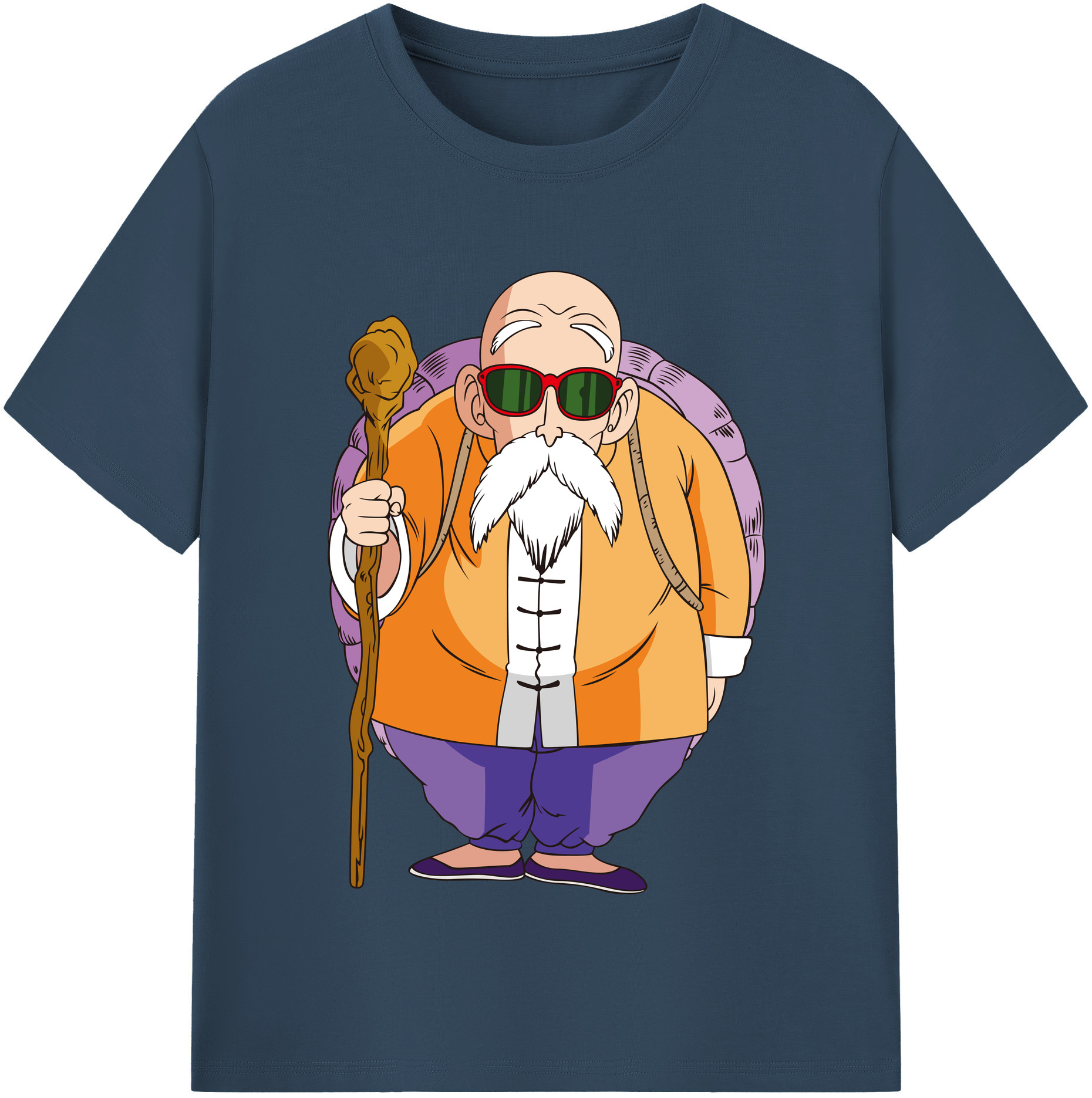 （画像用） ドラゴンボール 亀仙人（かめせんにん） DRAGON BALL Master Roshi Kame Sennin 綿100％半袖Tシャツ（フロントプリント）