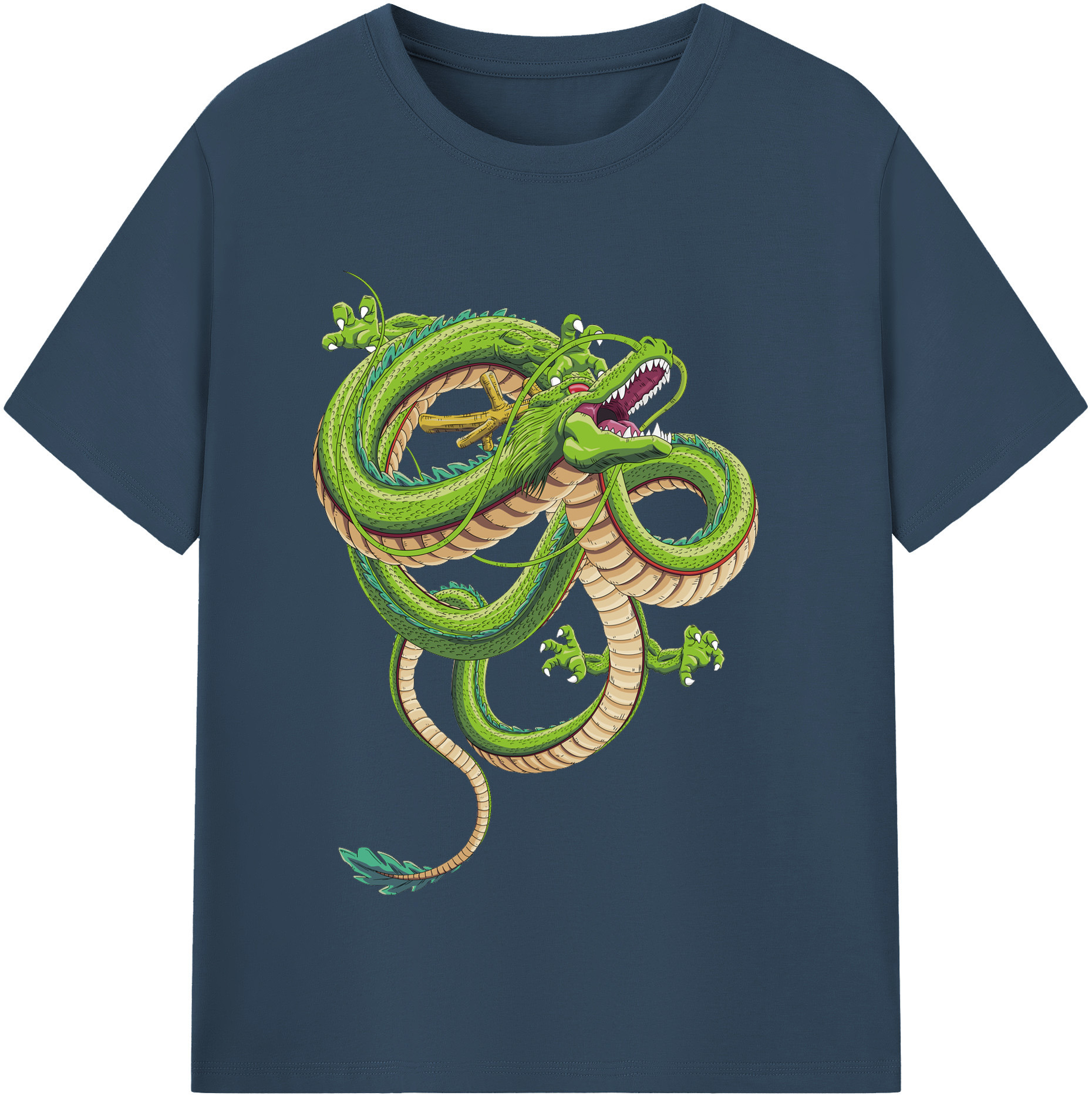 （画像用） ドラゴンボール 神龍 シェンロン DRAGON BALL Shenron 綿100％半袖Tシャツ（フロントプリント）