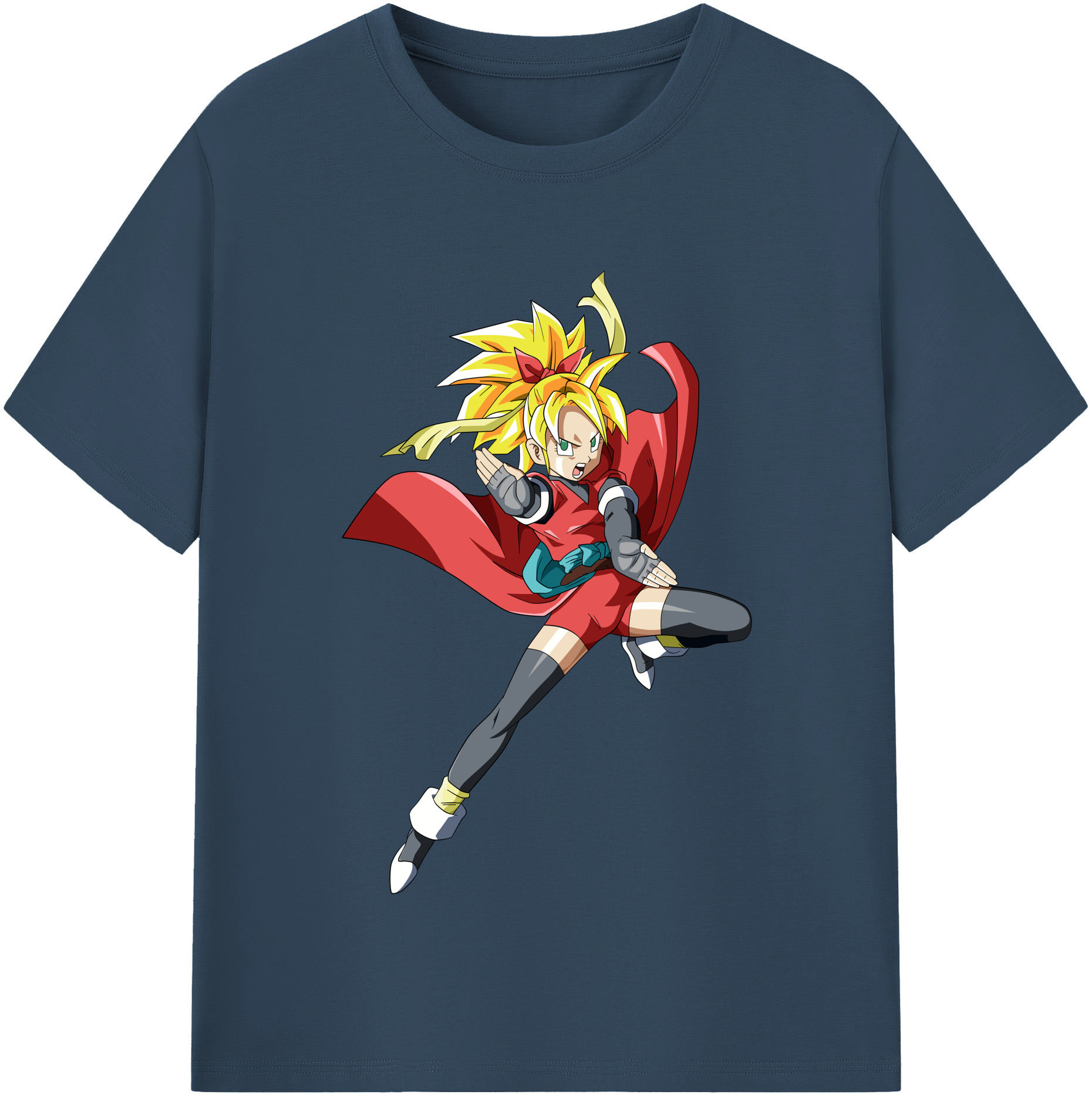 （画像用） ドラゴンボール カリフラ DRAGON BALL Caulifla 綿100％半袖Tシャツ（フロントプリント）