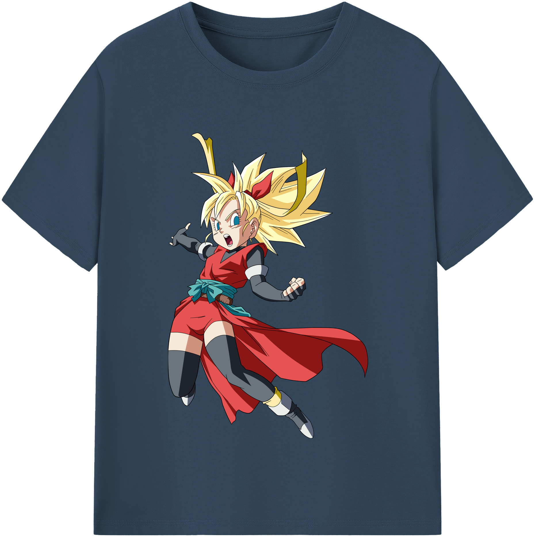 （画像用） ドラゴンボール カリフラ DRAGON BALL Caulifla 綿100％半袖Tシャツ（フロントプリント）