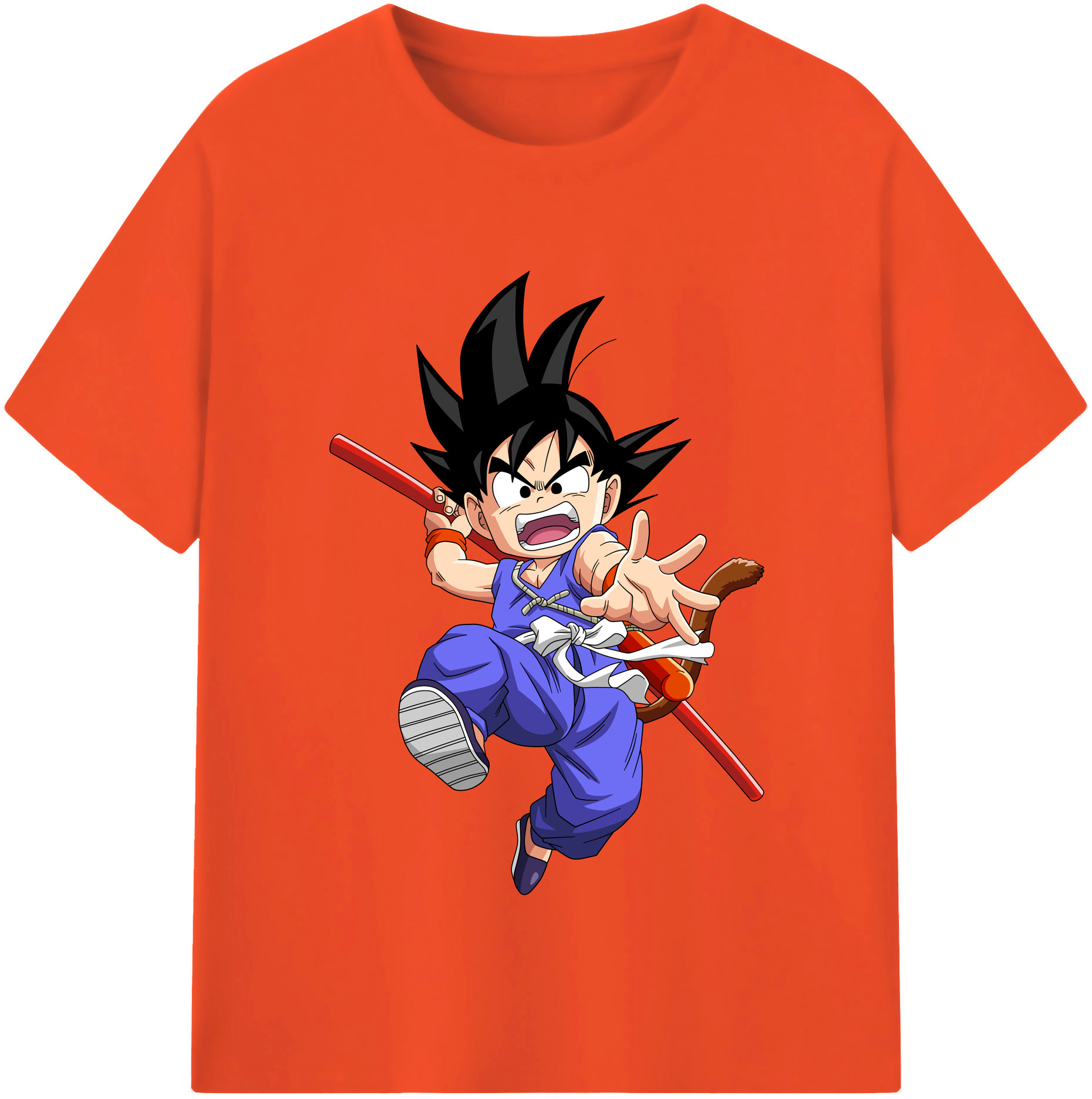 （画像用） ドラゴンボール 孫悟空（そん ごくう）Son Goku カカロット DRAGON BALL Kakarotto 綿100％半袖Tシャツ（フロントプリント）