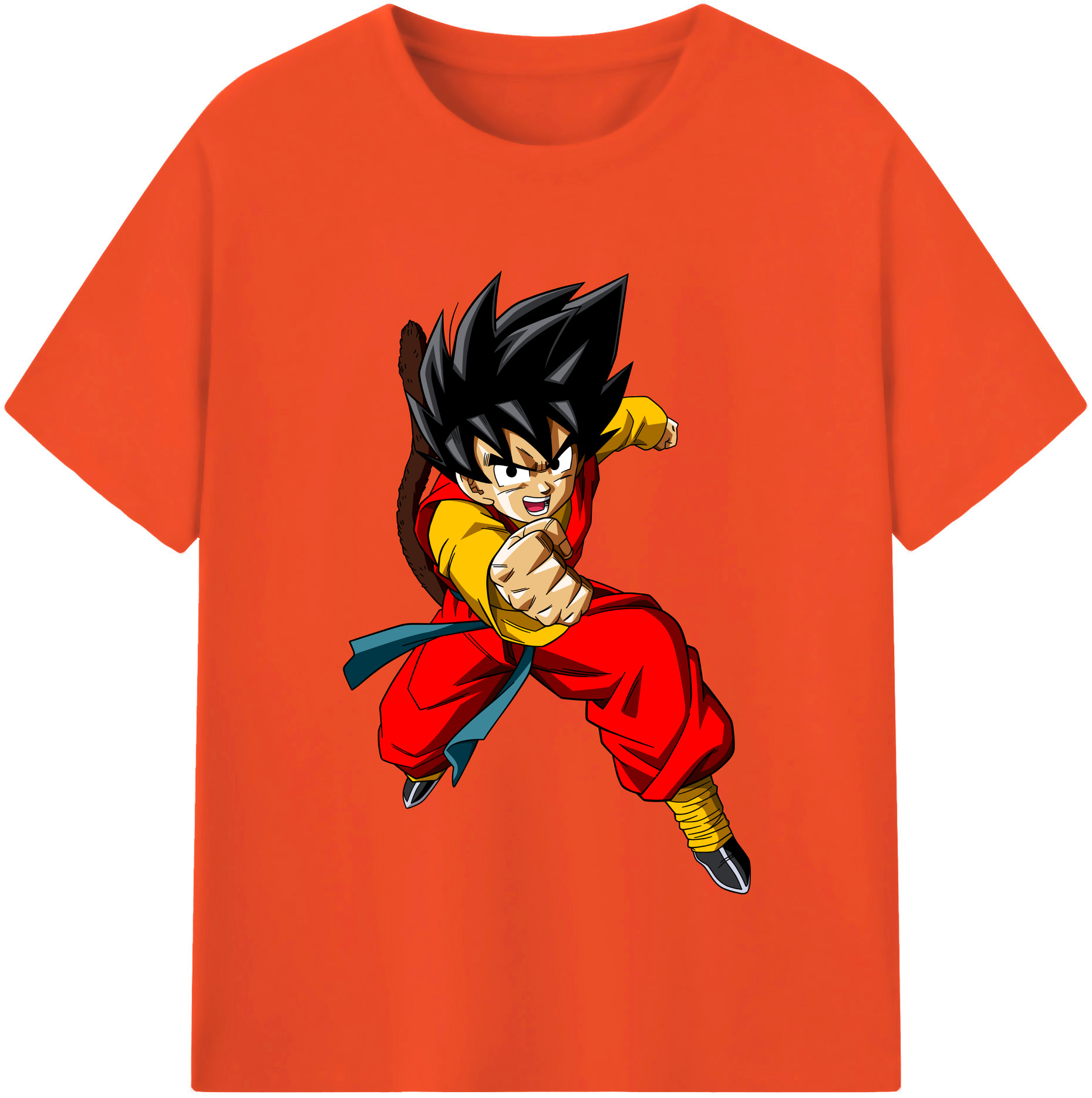 （画像用） ドラゴンボール 孫悟空（そん ごくう）Son Goku カカロット DRAGON BALL Kakarotto 綿100％半袖Tシャツ（フロントプリント）
