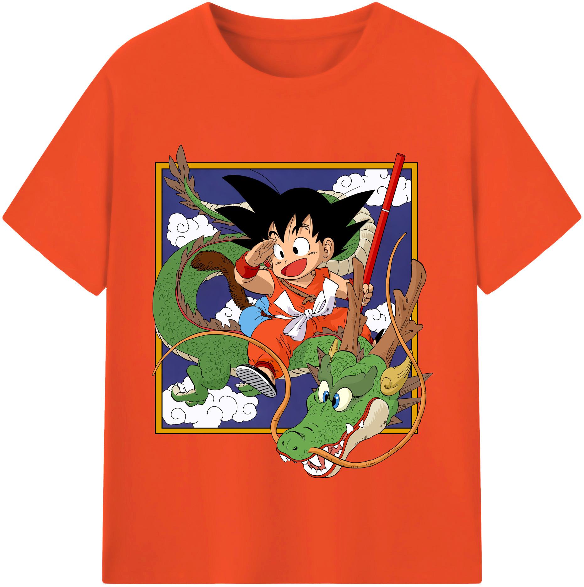 （画像用） ドラゴンボール 孫悟空（そん ごくう）Son Goku カカロット DRAGON BALL Kakarotto 綿100％半袖Tシャツ（フロントプリント）