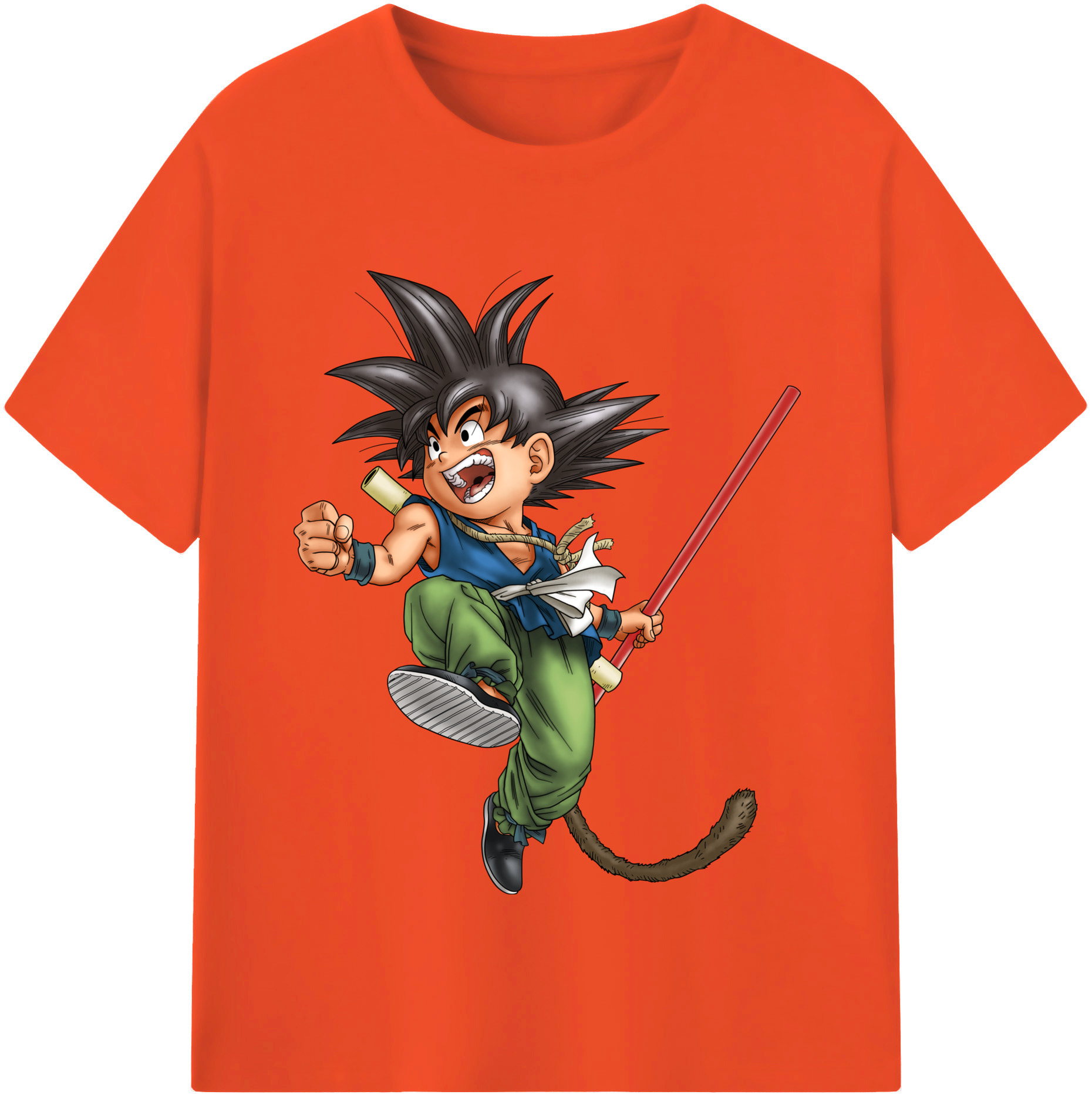 （画像用） ドラゴンボール 孫悟空（そん ごくう）Son Goku カカロット DRAGON BALL Kakarotto 綿100％半袖Tシャツ（フロントプリント）