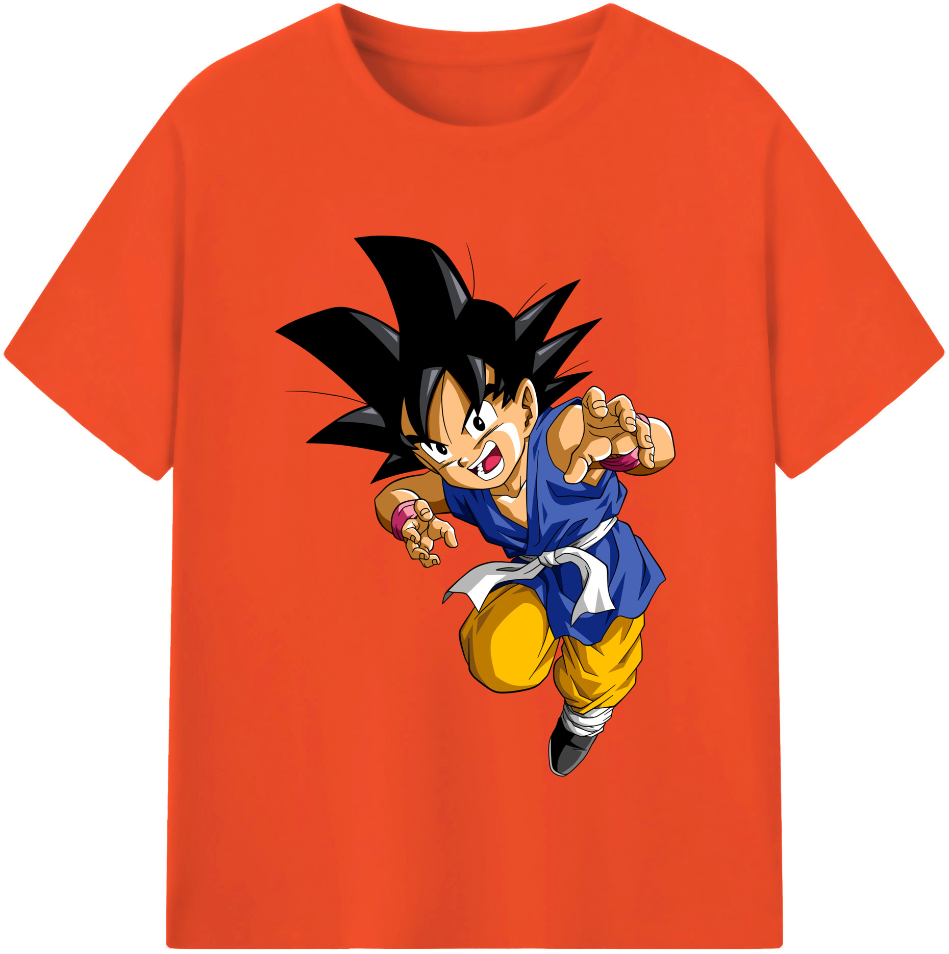 （画像用） ドラゴンボール 孫悟空（そん ごくう）Son Goku カカロット DRAGON BALL Kakarotto 綿100％半袖Tシャツ（フロントプリント）