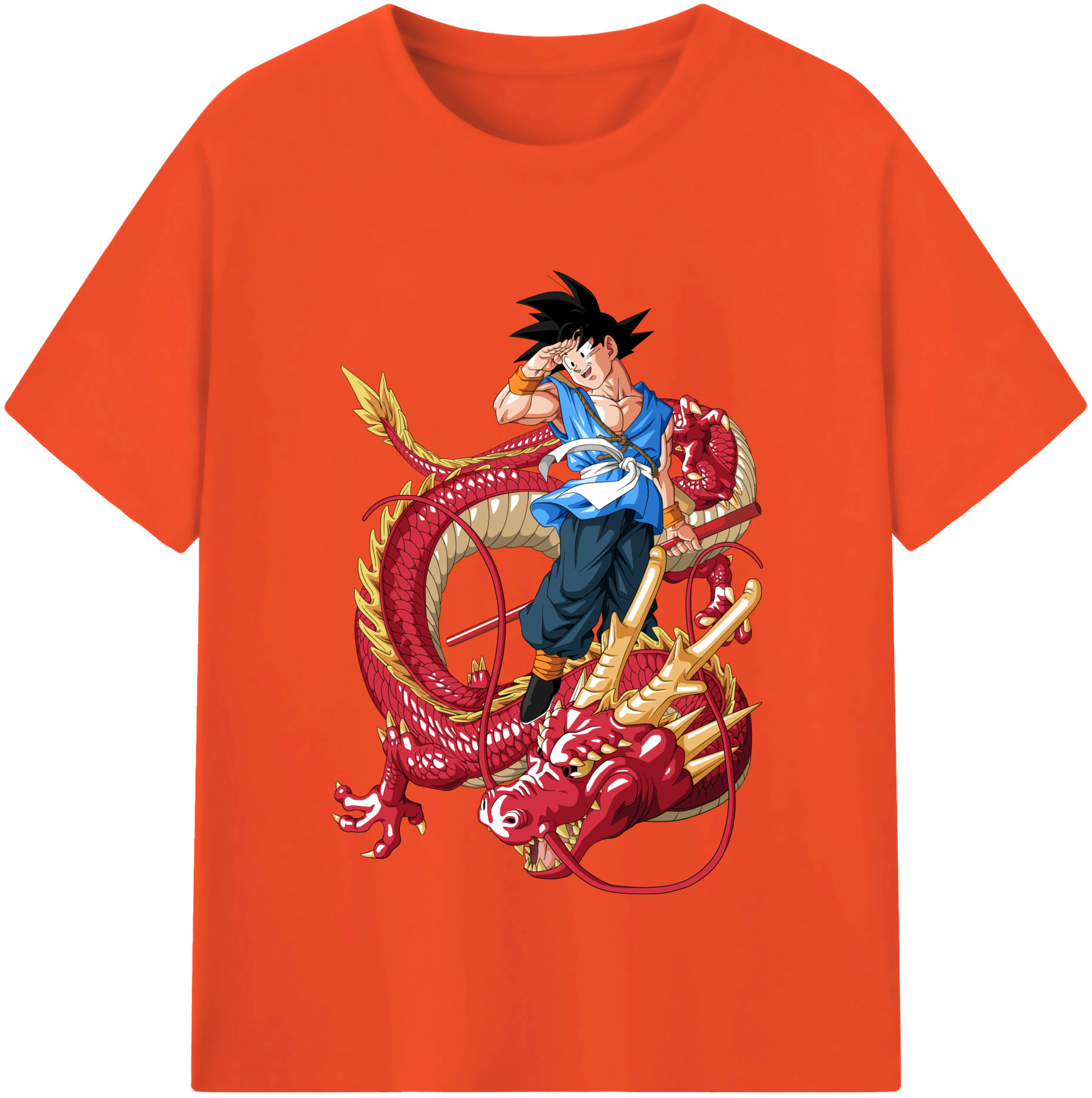 （画像用） ドラゴンボール 孫悟空（そん ごくう）Son Goku カカロット DRAGON BALL Kakarotto 綿100％半袖Tシャツ（フロントプリント）