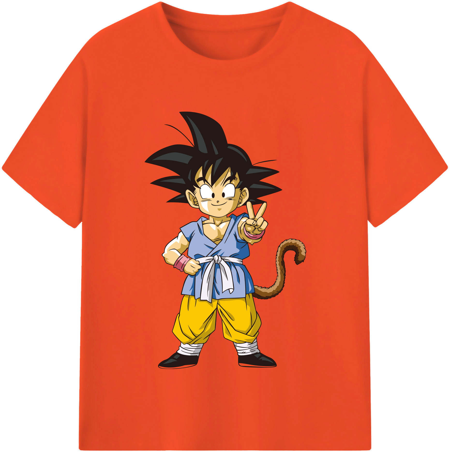 （画像用） ドラゴンボール 孫悟空（そん ごくう）Son Goku カカロット DRAGON BALL Kakarotto 綿100％半袖Tシャツ（フロントプリント）