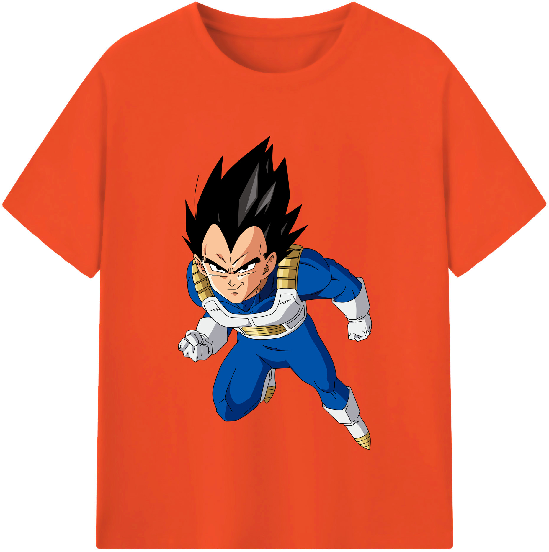 （画像用） ドラゴンボール ベジータ四世（Bejīta Yonsei）DRAGON BALL Vegeta IV 綿100％半袖Tシャツ（フロントプリント）
