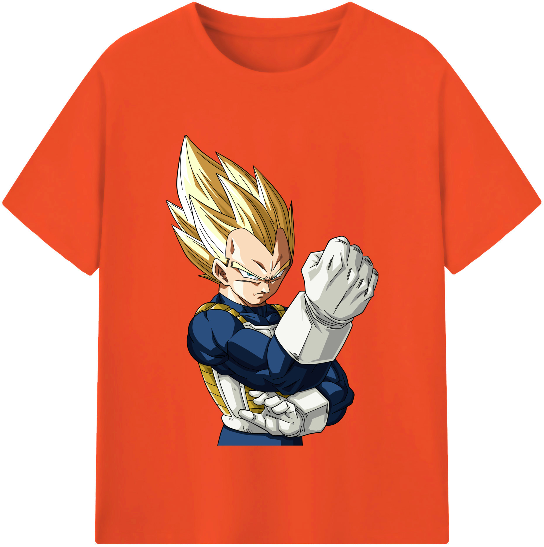 （画像用） ドラゴンボール ベジータ四世（Bejīta Yonsei）DRAGON BALL Vegeta IV 綿100％半袖Tシャツ（フロントプリント）