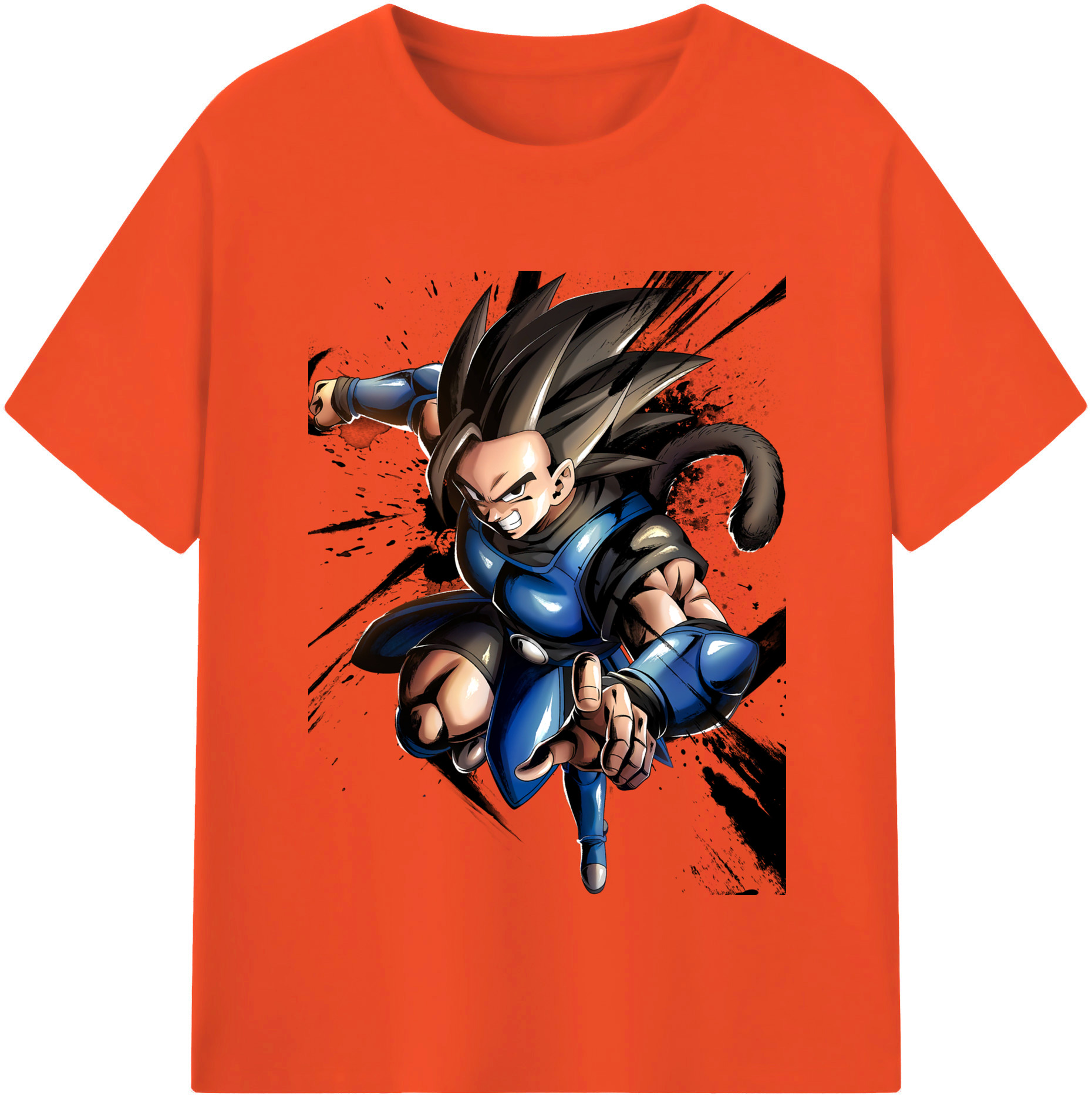 （画像用） ドラゴンボール ベジータ四世（Bejīta Yonsei）DRAGON BALL Vegeta IV 綿100％半袖Tシャツ（フロントプリント）