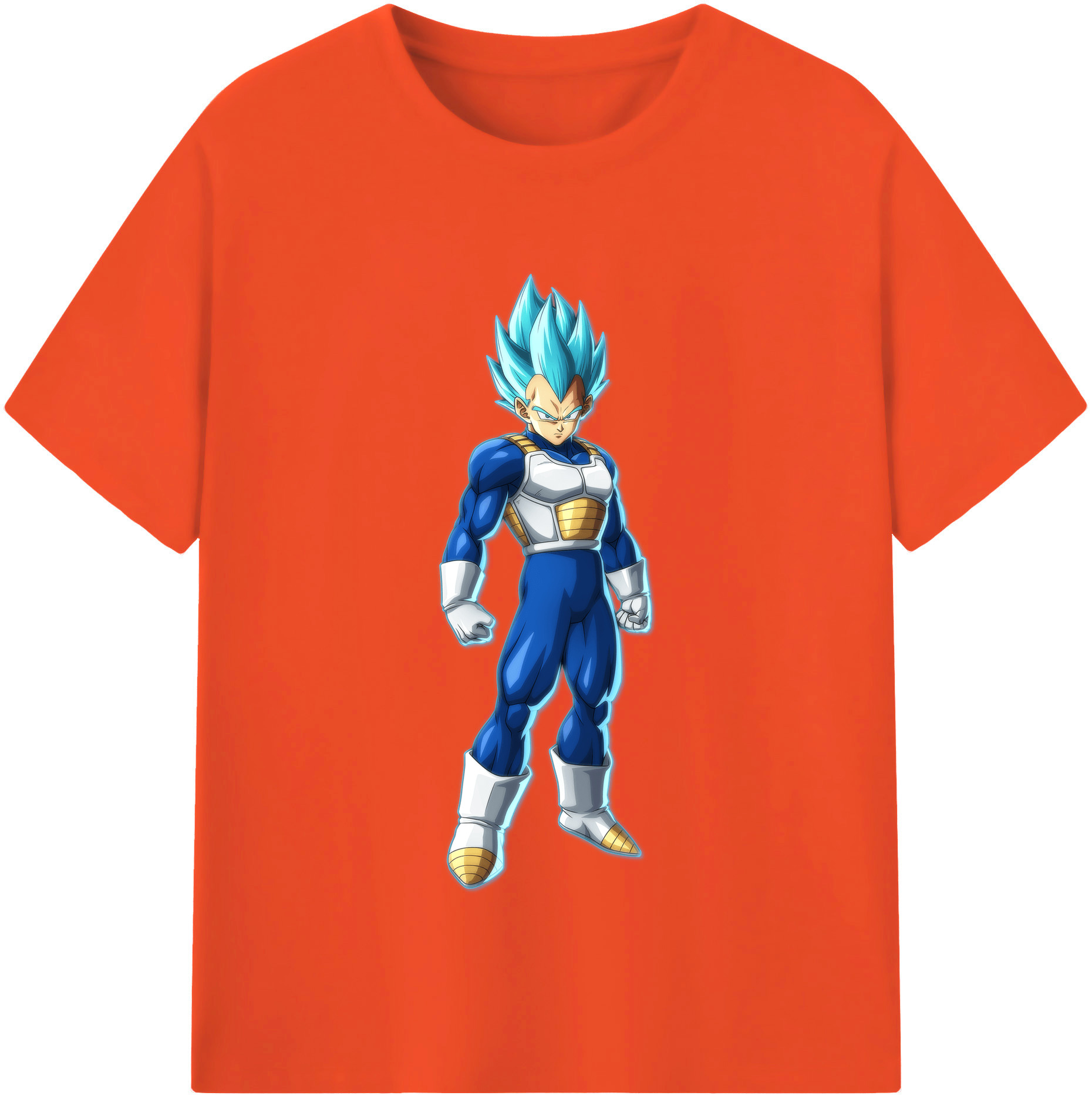 （画像用） ドラゴンボール ベジータ四世（Bejīta Yonsei）DRAGON BALL Vegeta IV 綿100％半袖Tシャツ（フロントプリント）