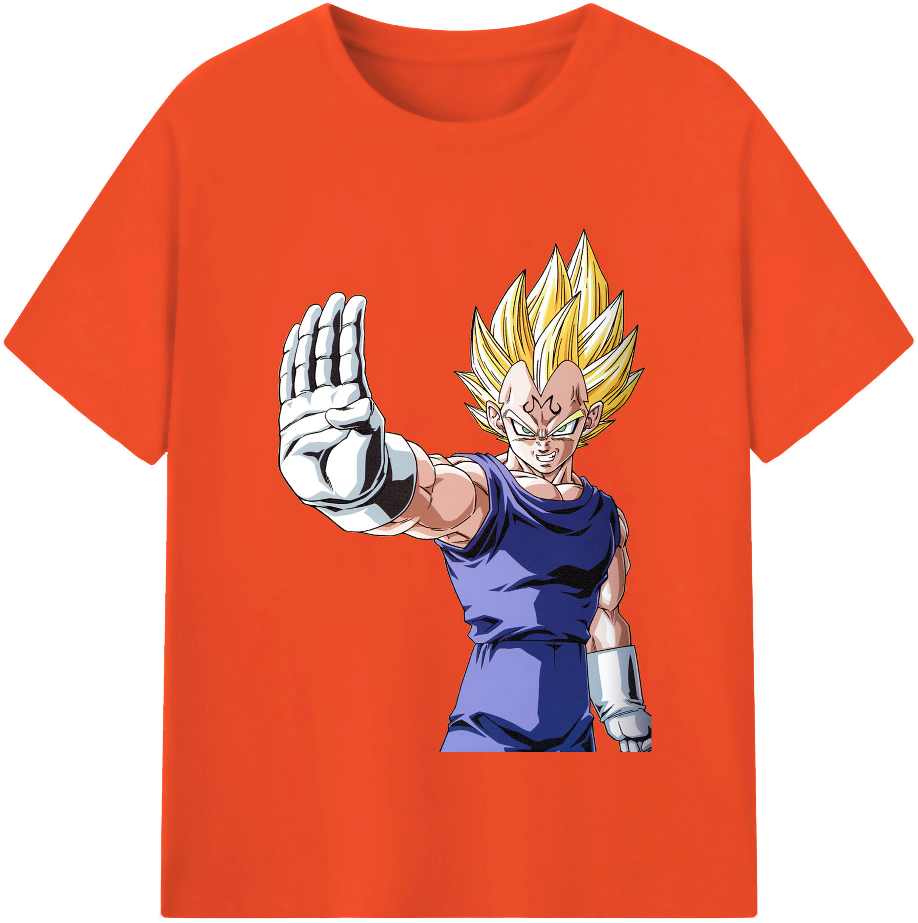 （画像用） ドラゴンボール ベジータ四世（Bejīta Yonsei）DRAGON BALL Vegeta IV 綿100％半袖Tシャツ（フロントプリント）