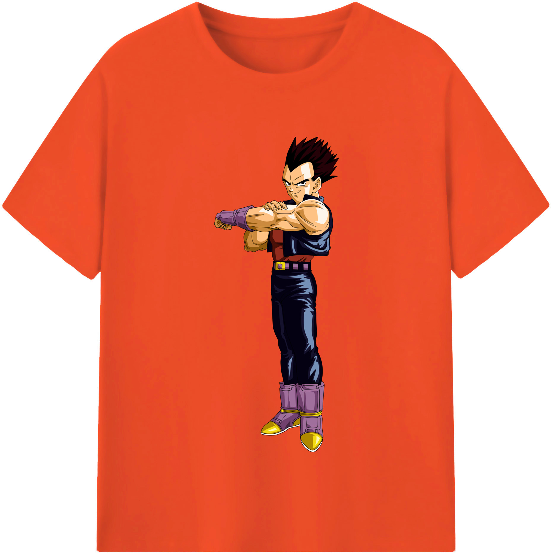 （画像用） ドラゴンボール ベジータ四世（Bejīta Yonsei）DRAGON BALL Vegeta IV 綿100％半袖Tシャツ（フロントプリント）