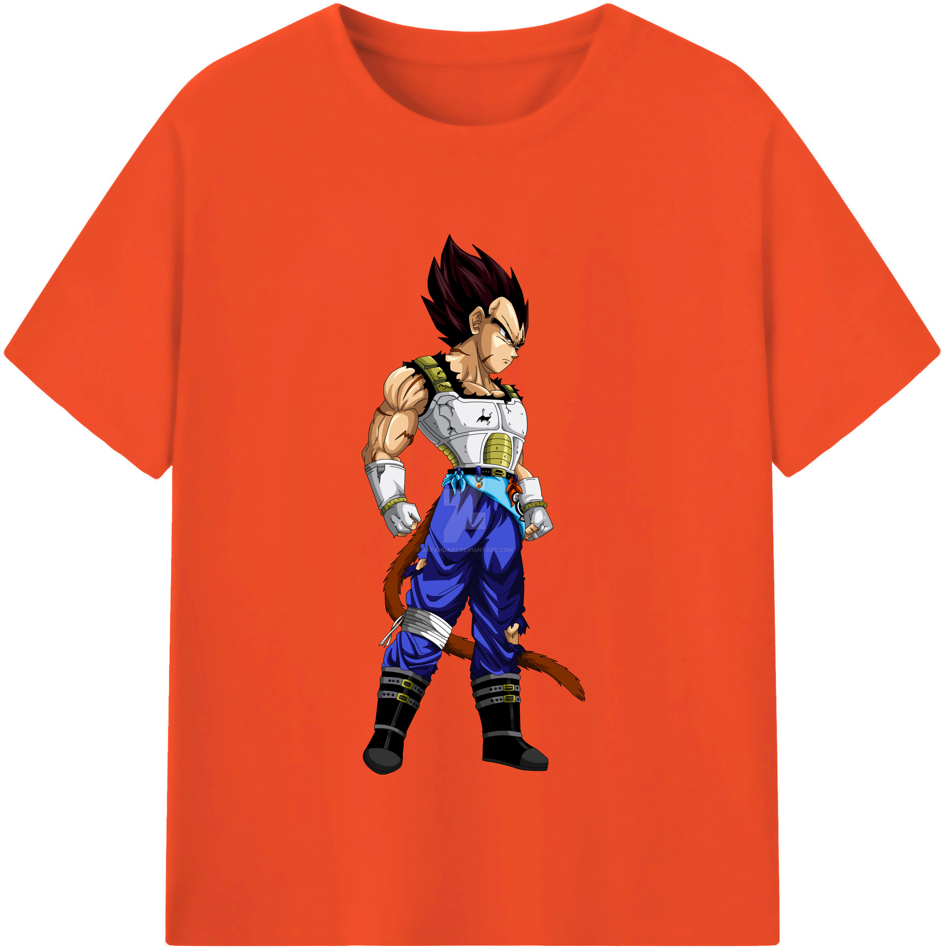 （画像用） ドラゴンボール ベジータ四世（Bejīta Yonsei）DRAGON BALL Vegeta IV 綿100％半袖Tシャツ（フロントプリント）